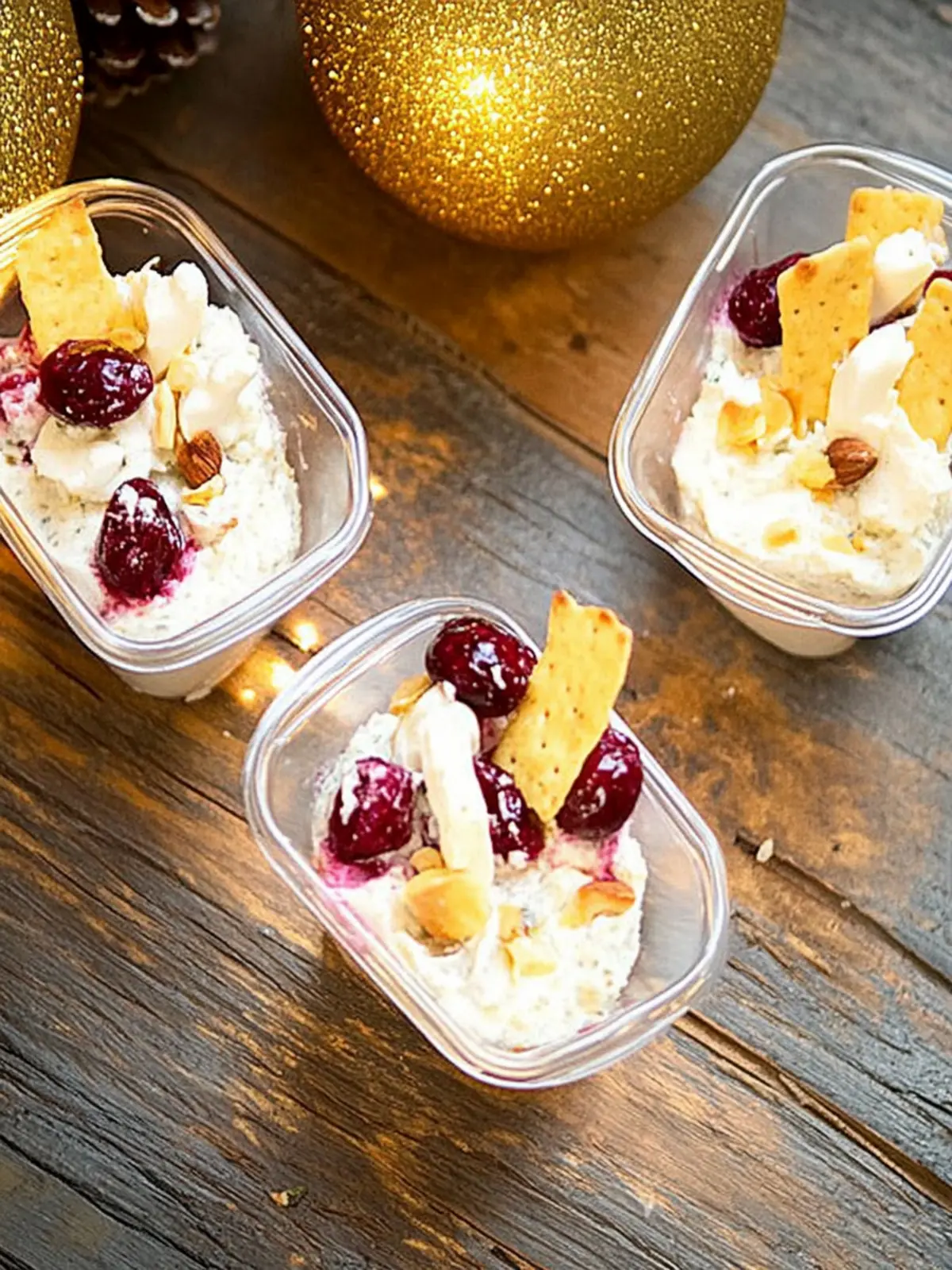 Cranberry Goat Cheese Mini Dips: Easy Christmas Appetizer Delight 4 Cranberry Goat Cheese Mini Dips (Christmas Appetizer)