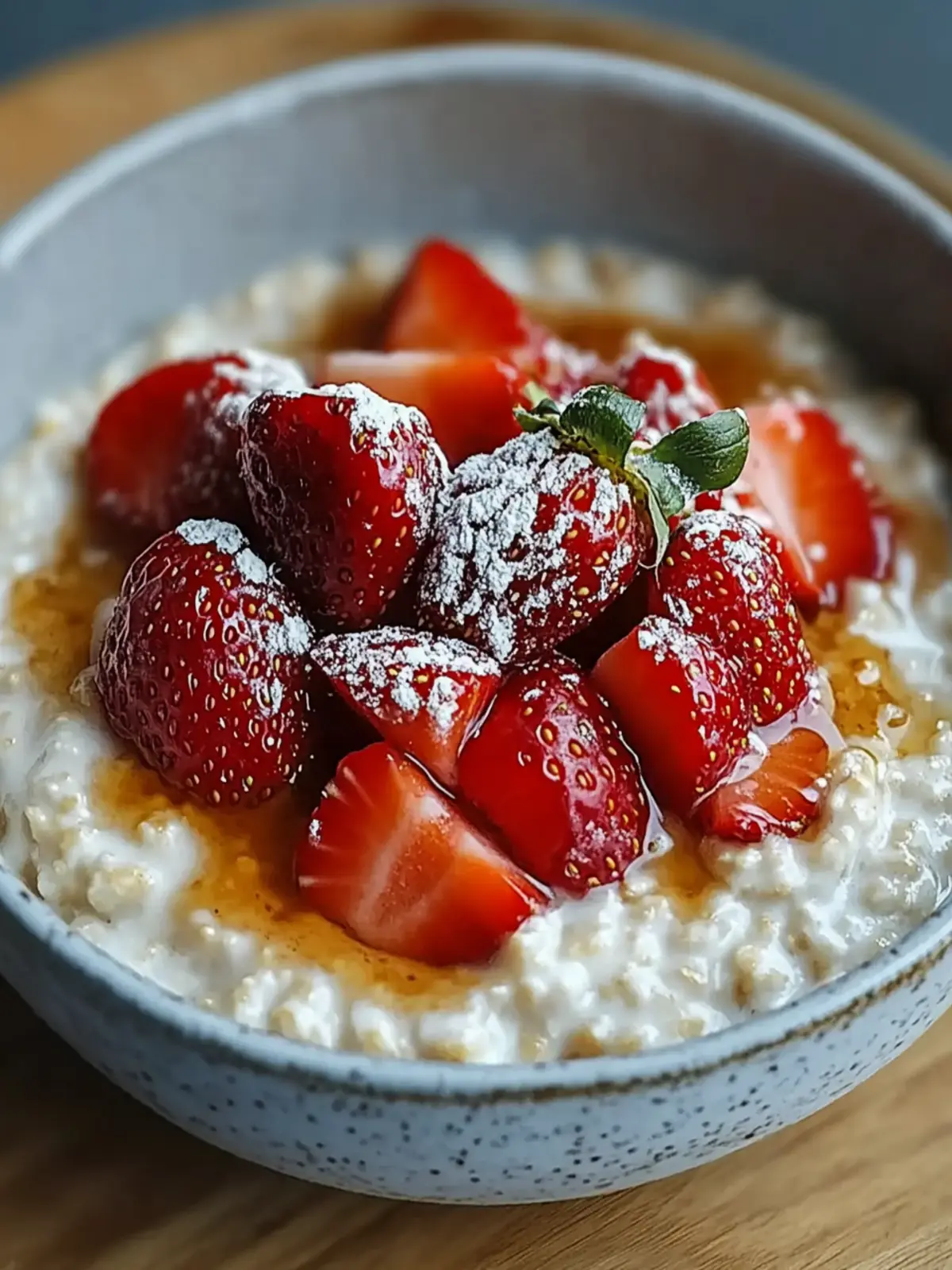 Strawberries and Cream Porridge Recipe