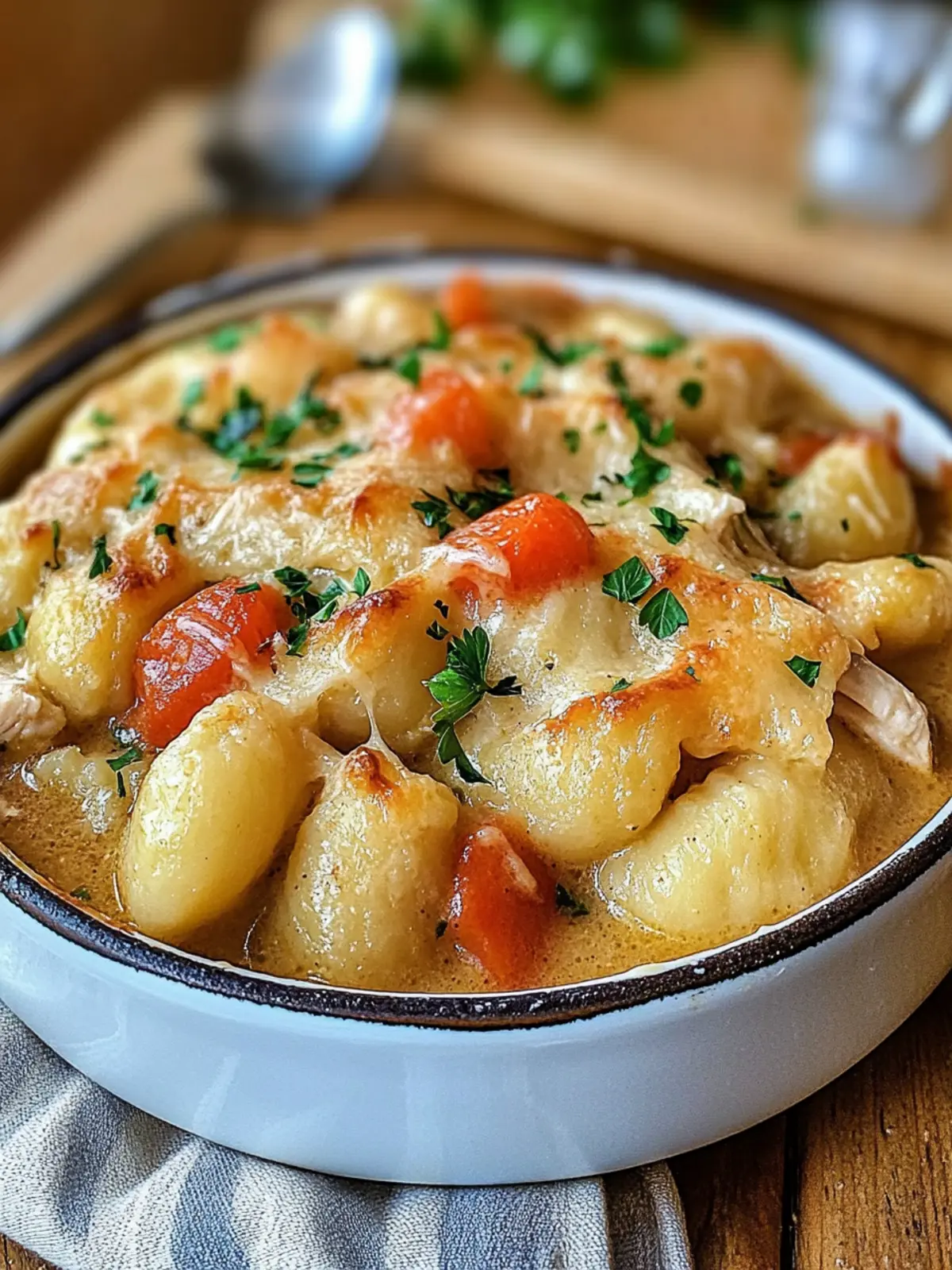 One Pot Gnocchi Chicken Pot Pie