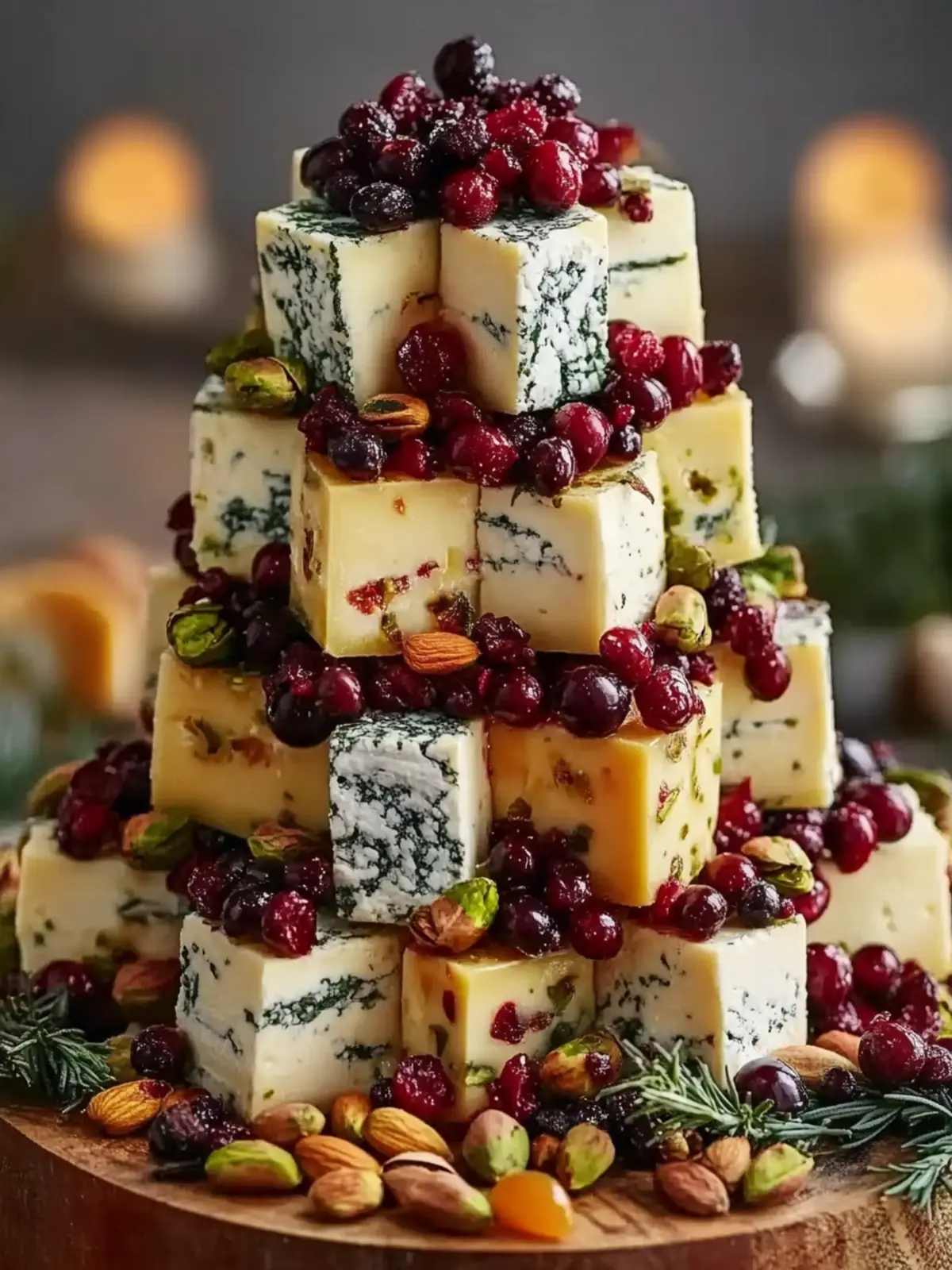 Create Stunning Holiday Cheese Tree with Cranberry & Pistachio Garland Recipe 2 Holiday Cheese Tree with Cranberry & Pistachio Garland Recipe