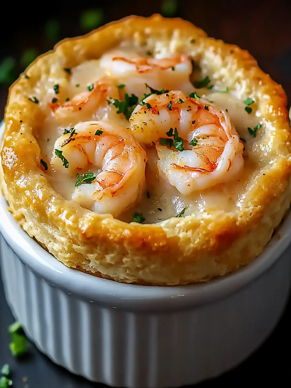Savory Shrimp & Lobster Cheddar Bay Biscuit Pot Pie Delight 4 Shrimp & Lobster Cheddar Bay Biscuit Pot Pie