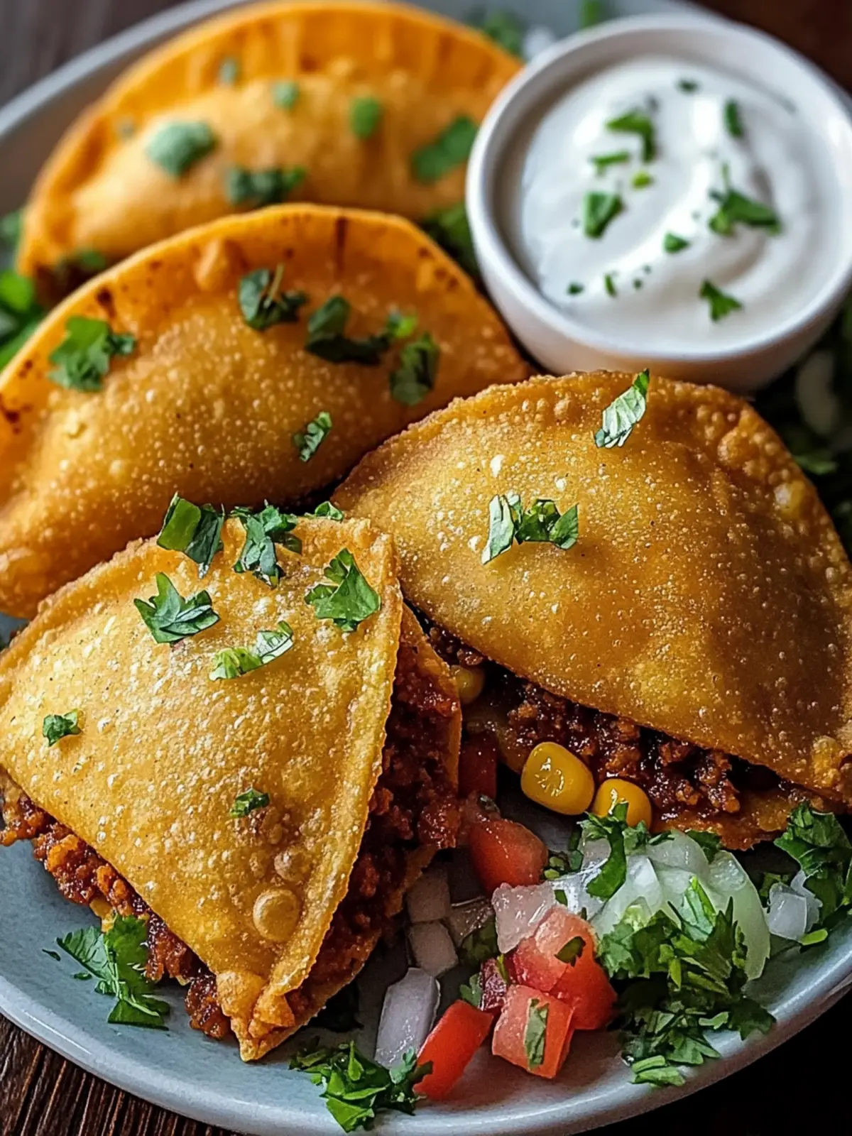 Spicy Crispy Mexican Taco Pockets