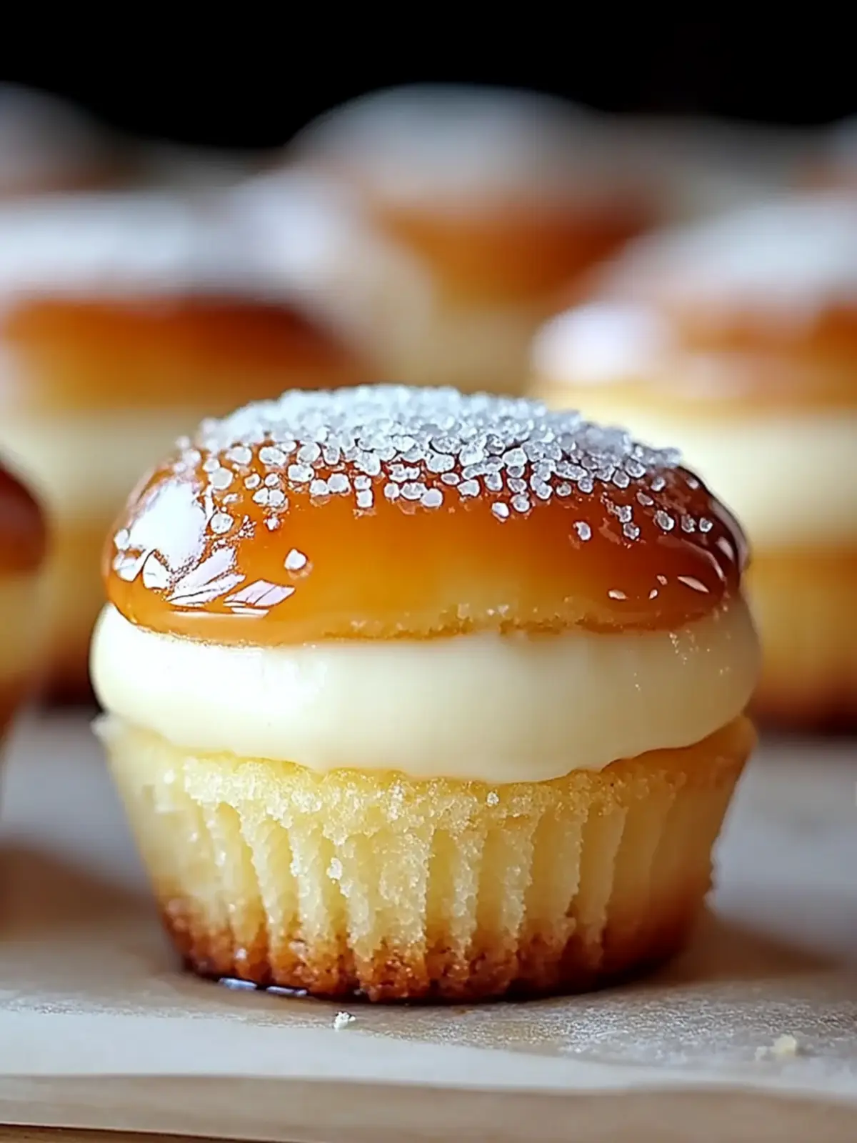 Vanilla Bean Creme Brulee Cheesecake Cupcakes