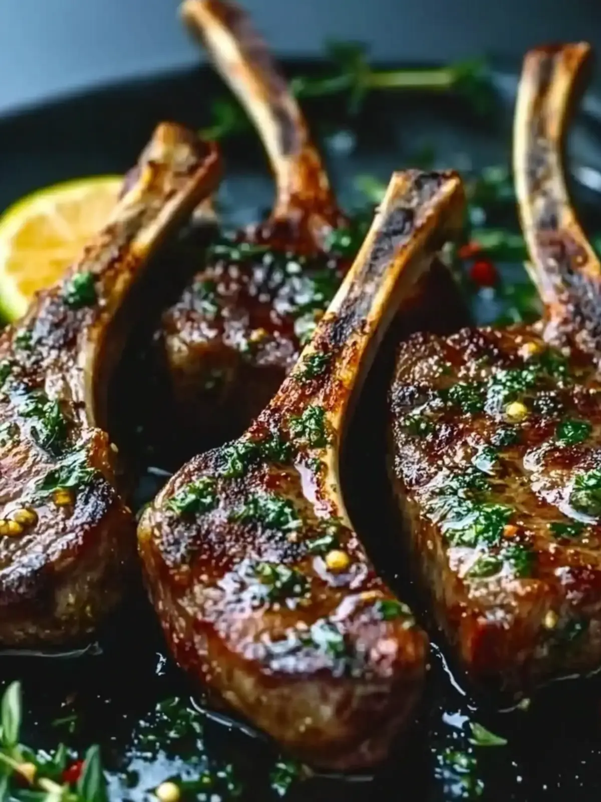 Juicy Garlic Butter Lamb Chops