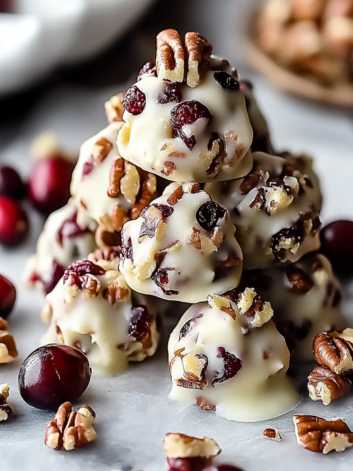 White Chocolate Cranberry Pecan Clusters