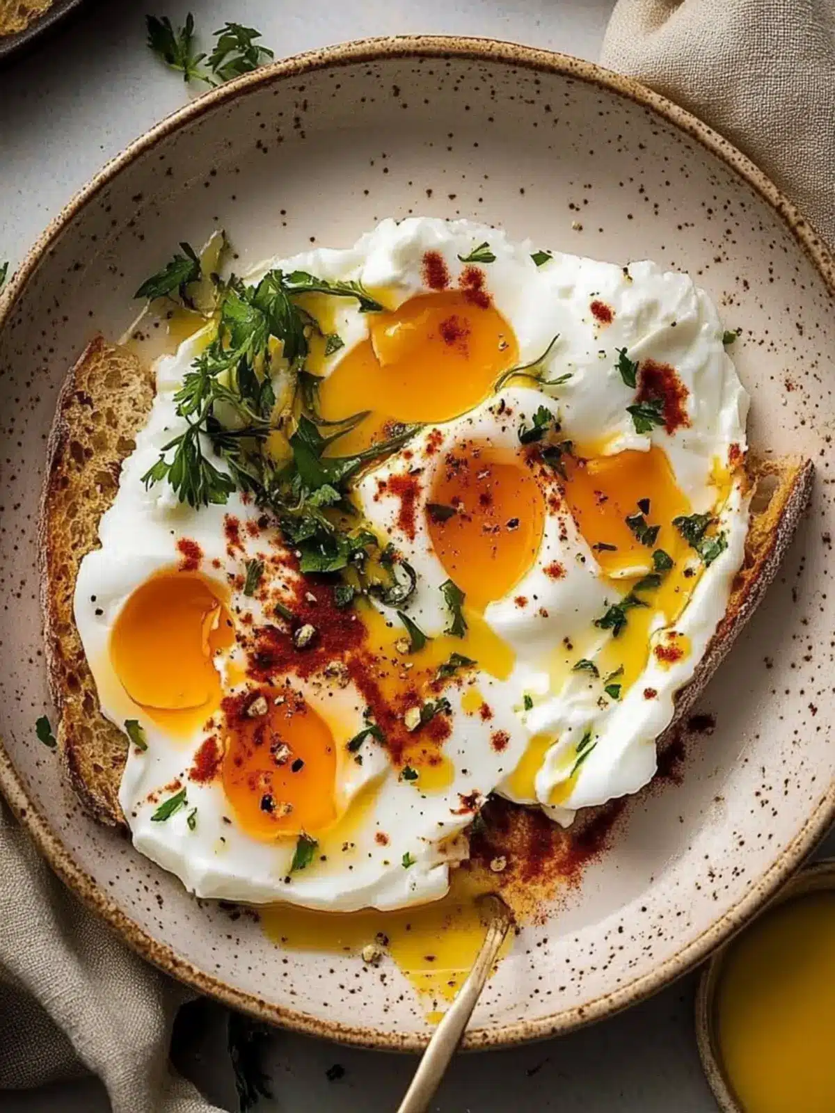 Çılbır: Turkish Eggs with Creamy Yogurt & Spiced Butter Bliss 3 Çılbır: Turkish Eggs with Creamy Yogurt & Butter Sauce