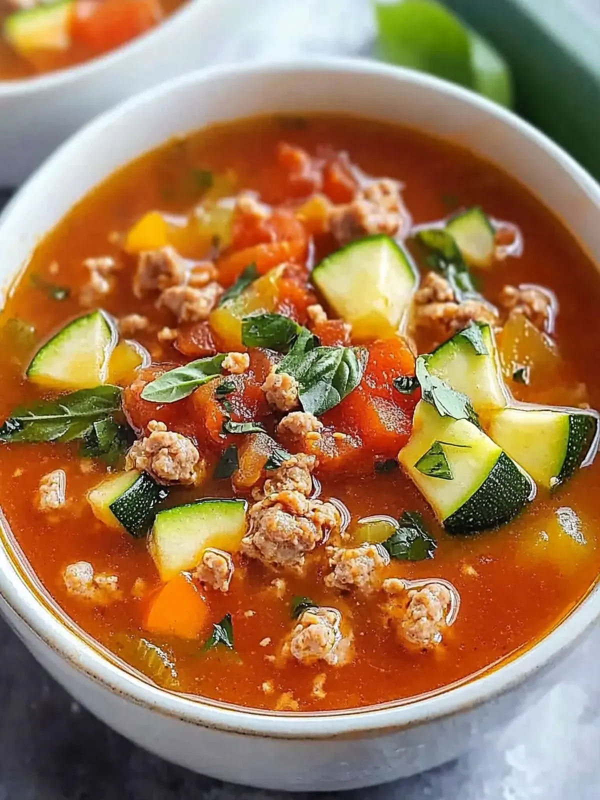 Zucchini Tomato Italian Sausage Soup for Ultimate Comfort 2 Zucchini Tomato Italian Sausage Soup