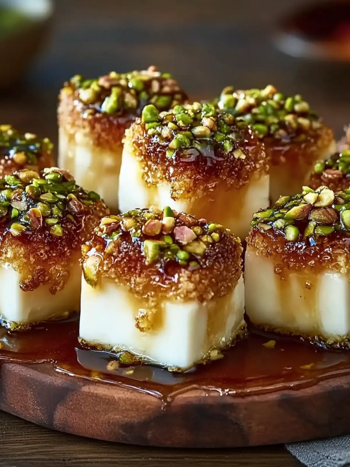 Pistachio-Crusted Brie Bites with Date Honey Glaze Delight 5 Pistachio-Crusted Brie Bites with Date Honey Glaze Recipe