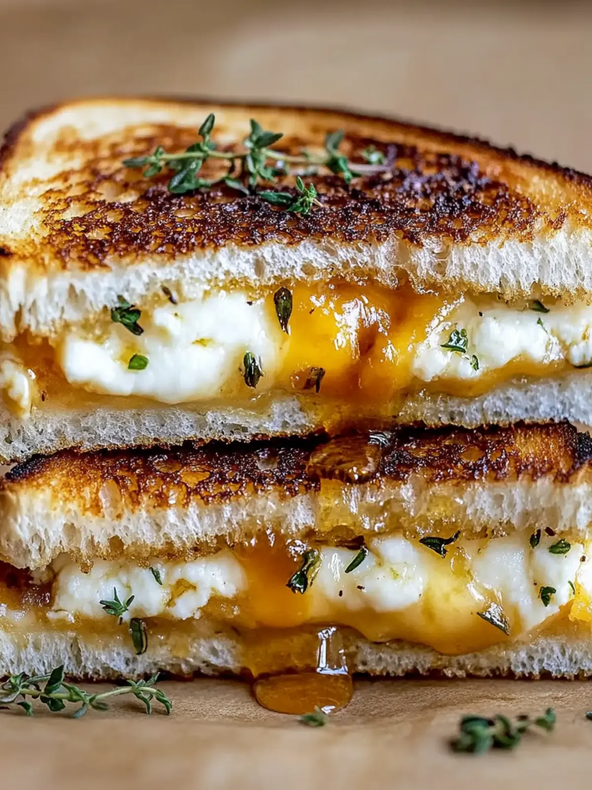 Goat Cheese Grilled Cheese with Honey Recipe