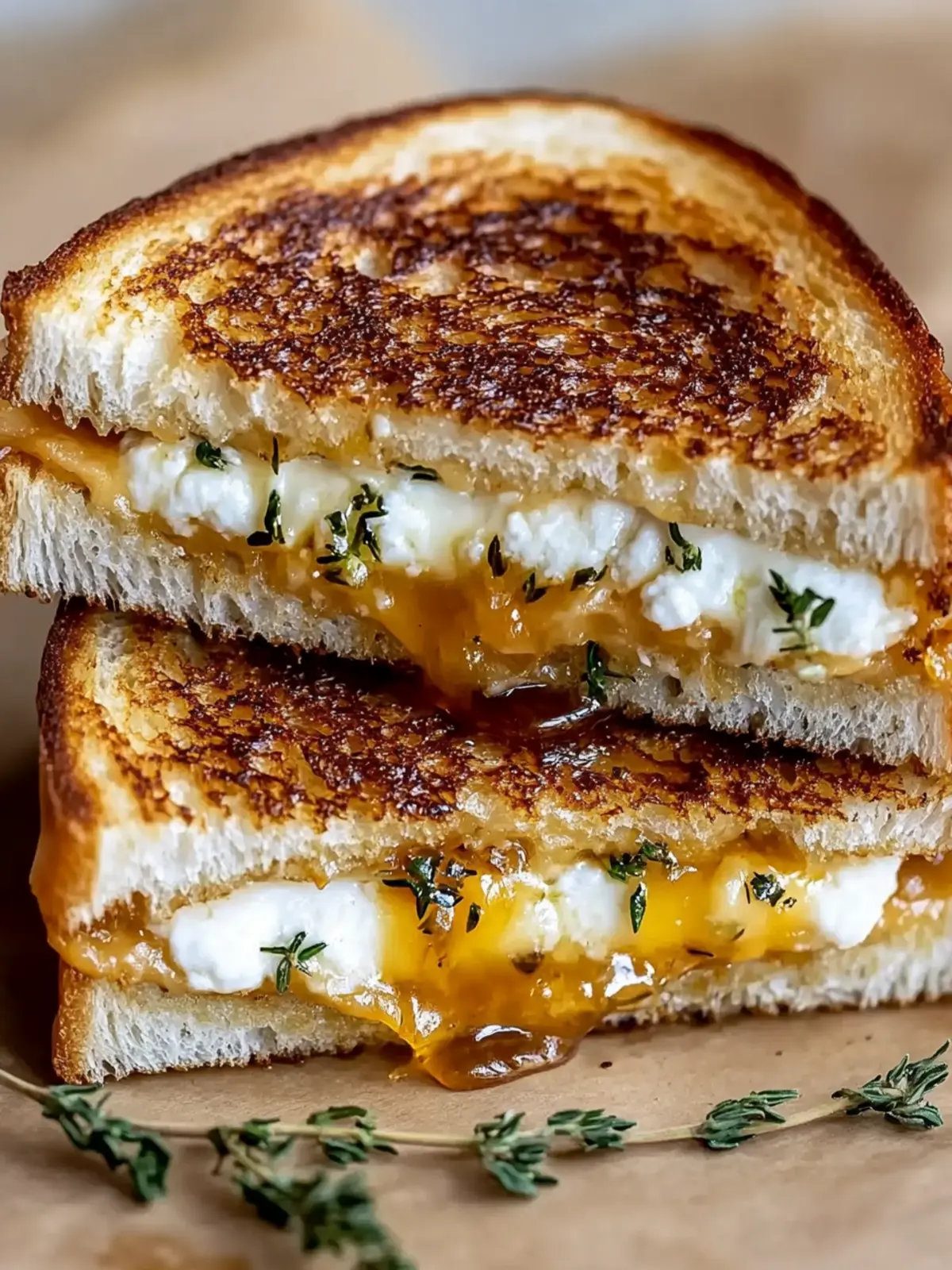 Goat Cheese Grilled Cheese with Honey Recipe