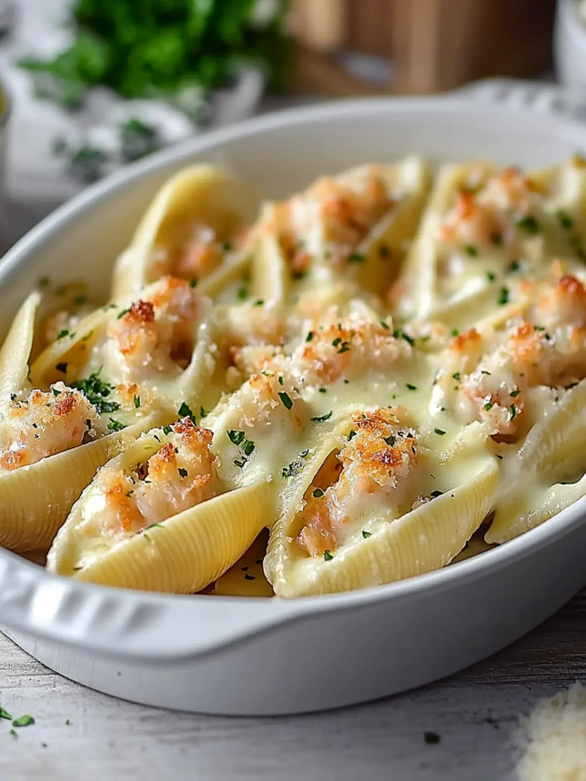 Creamy Seafood Stuffed Shells Recipe