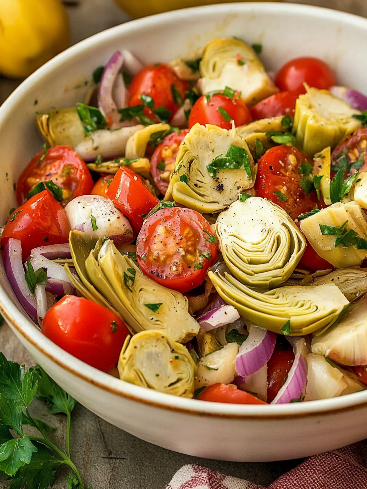 Tuscan Artichoke Tomato Salad