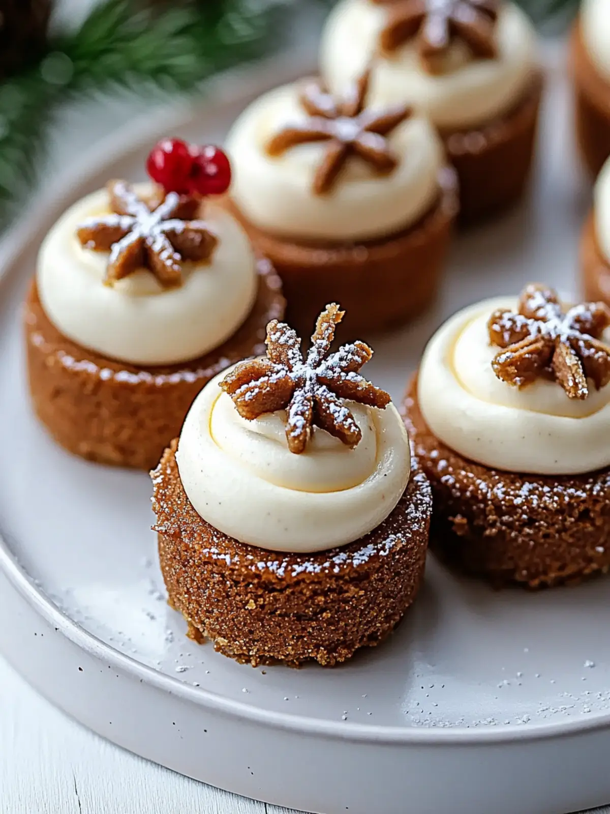Gingerbread Mini Cheesecakes