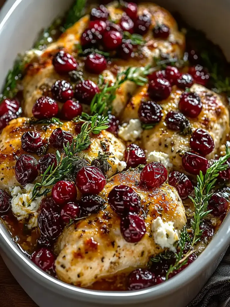 Honey Cranberry Chicken Bake with Ricotta Cheese