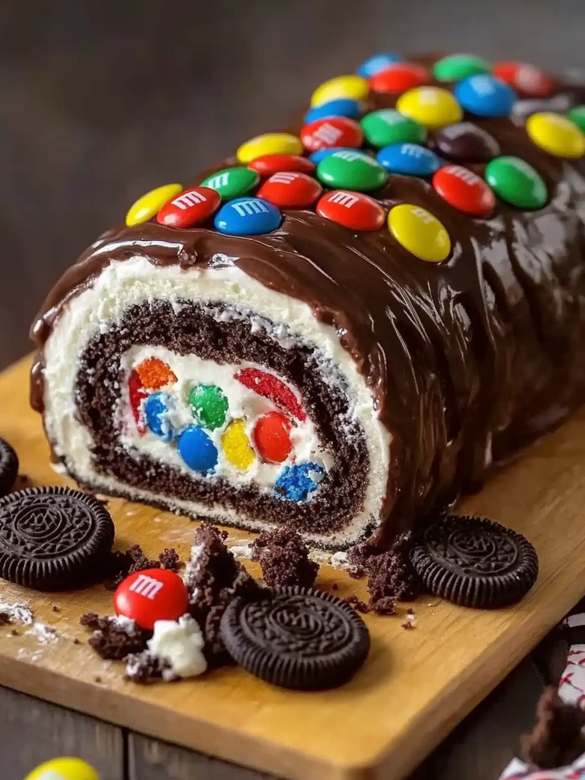 M&M's Ferrero Oreo Cake Roll Recipe You'll Adore Every Bite 5 M&M’s Ferrero Oreo Cake Roll Recipe