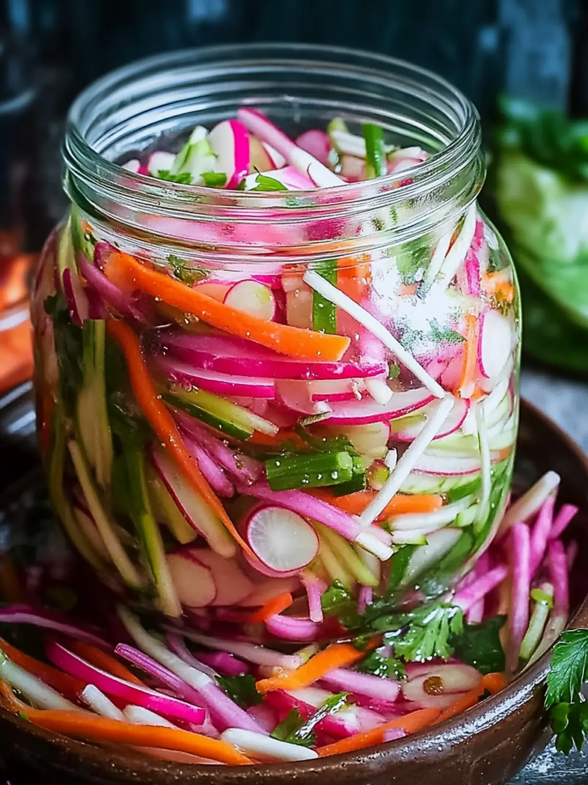 Fridge Pickled Radish & Veggies: Crunchy & Flavorful Delight 2 Fridge Pickled Radish & Vegetables