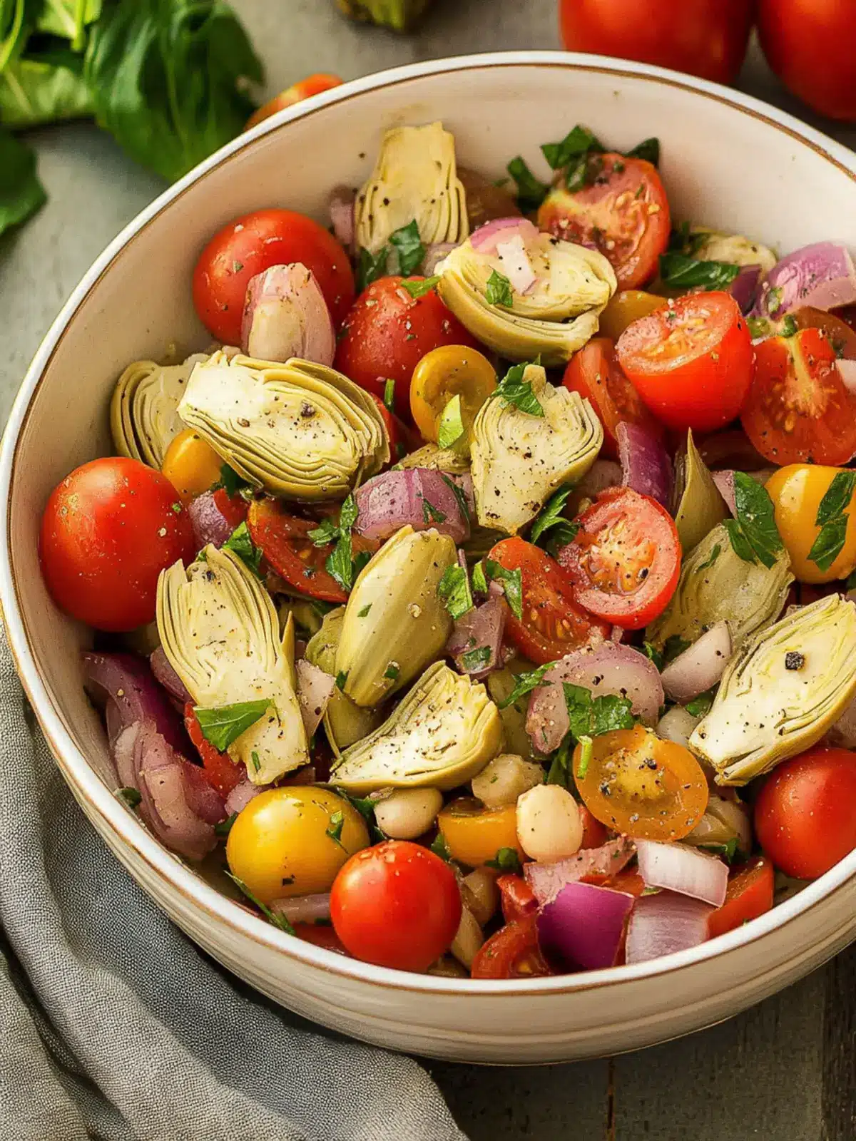 Tuscan Artichoke Tomato Salad