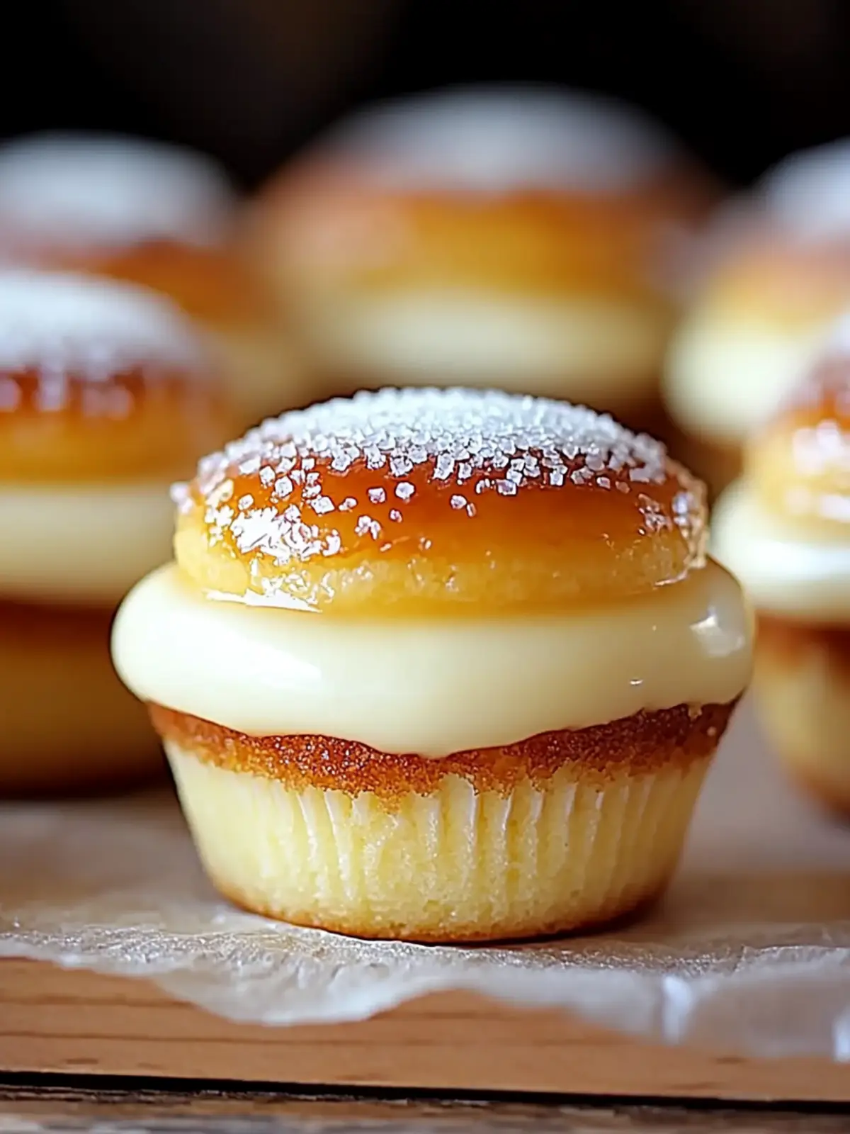 Vanilla Bean Creme Brulee Cheesecake Cupcakes
