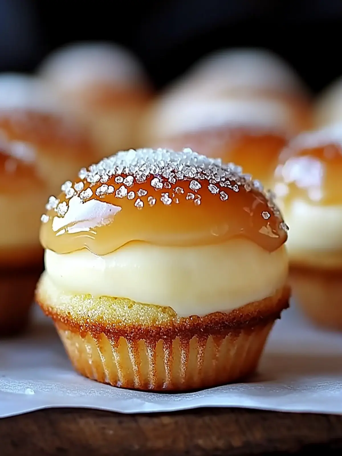 Vanilla Bean Creme Brulee Cheesecake Cupcakes