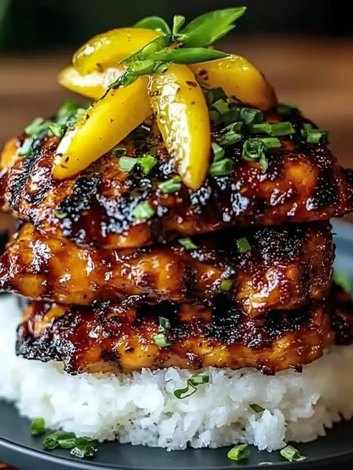 Hawaiian Huli Huli Chicken Stack