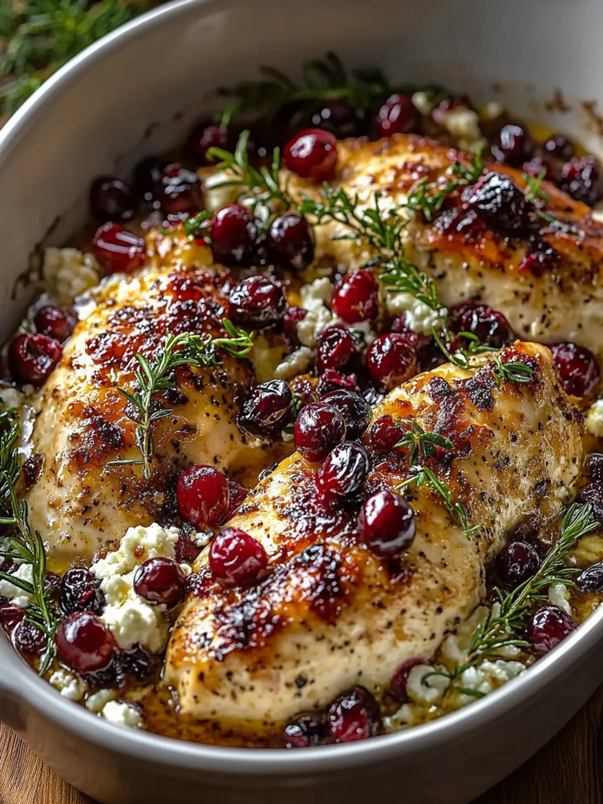 Honey Cranberry Chicken Bake with Ricotta Cheese in 40 Minutes 4 Honey Cranberry Chicken Bake with Ricotta Cheese