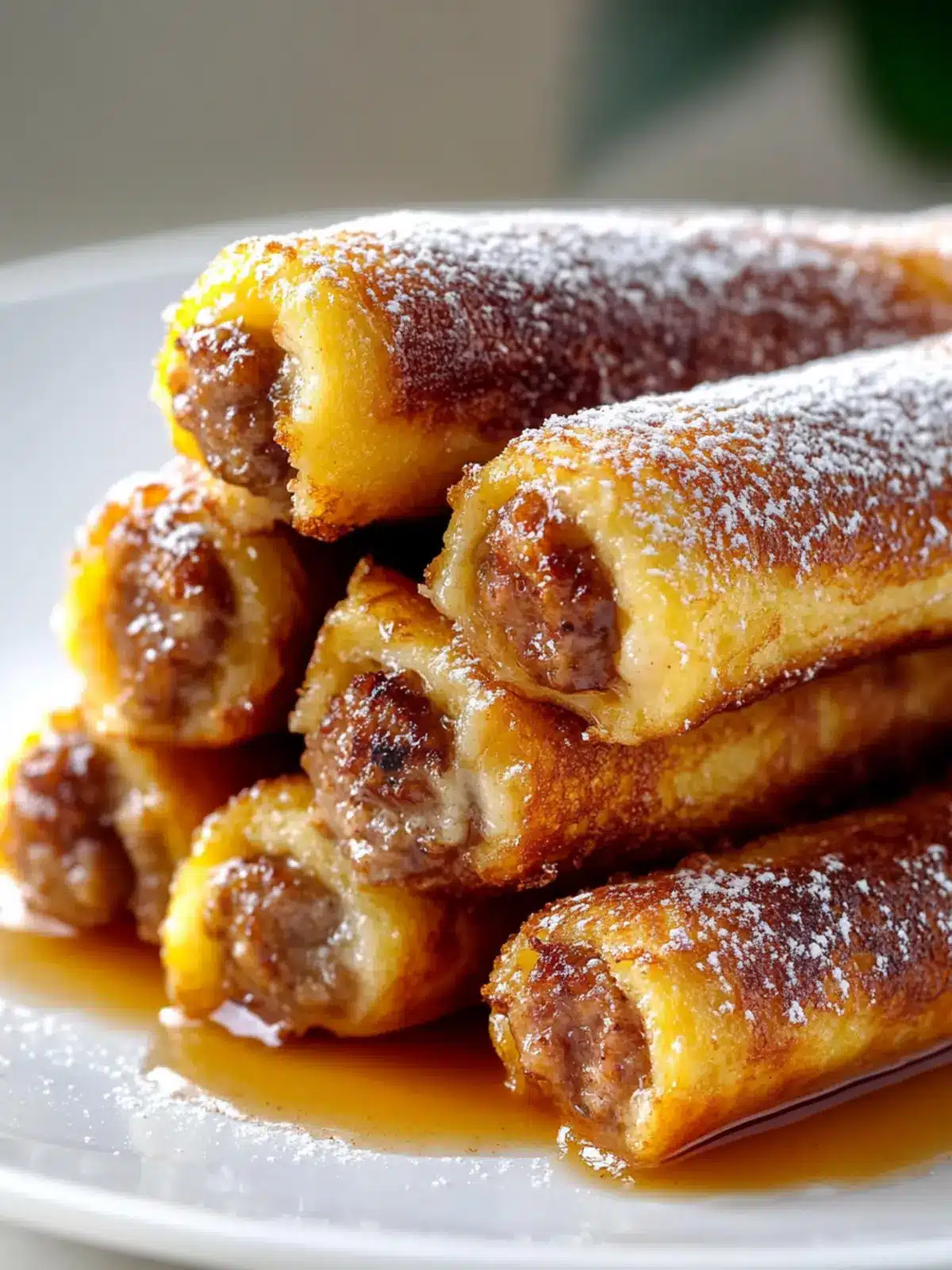 Sausage French Toast Roll-Ups: Breakfast Fun for Everyone 2 Sausage French Toast Roll-Ups