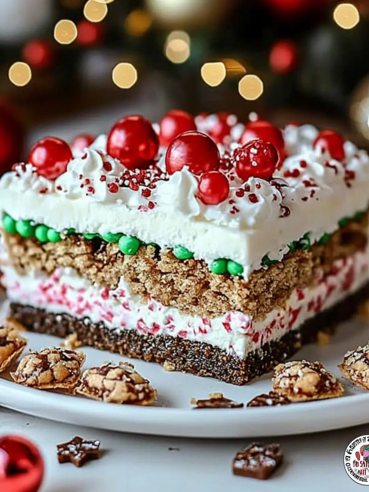 No-Bake Christmas Cookie Lasagna: Festive & Easy Holiday Treat 2 No-Bake Christmas Cookie Lasagna