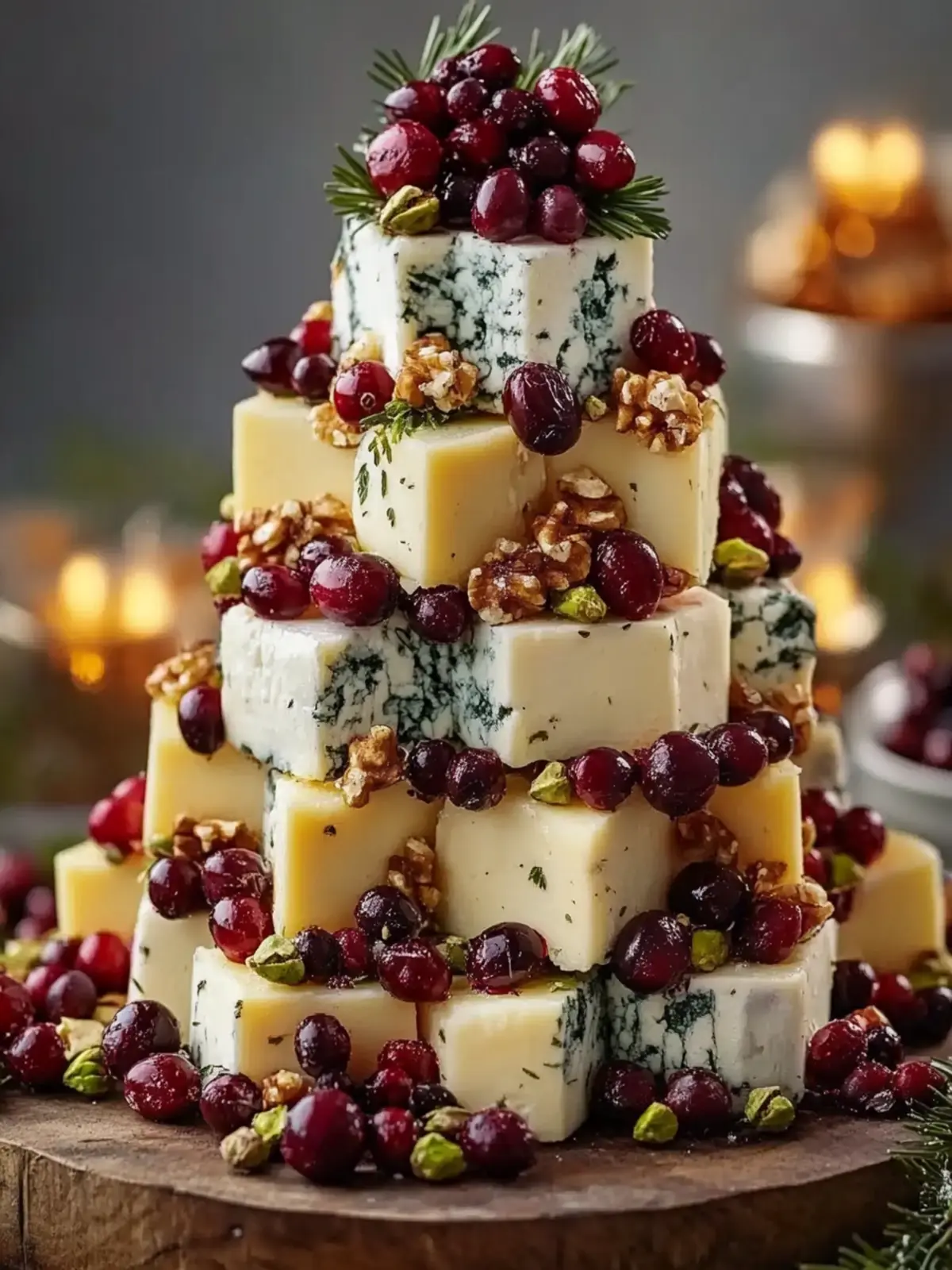 Create Stunning Holiday Cheese Tree with Cranberry & Pistachio Garland Recipe 5 Holiday Cheese Tree with Cranberry & Pistachio Garland Recipe