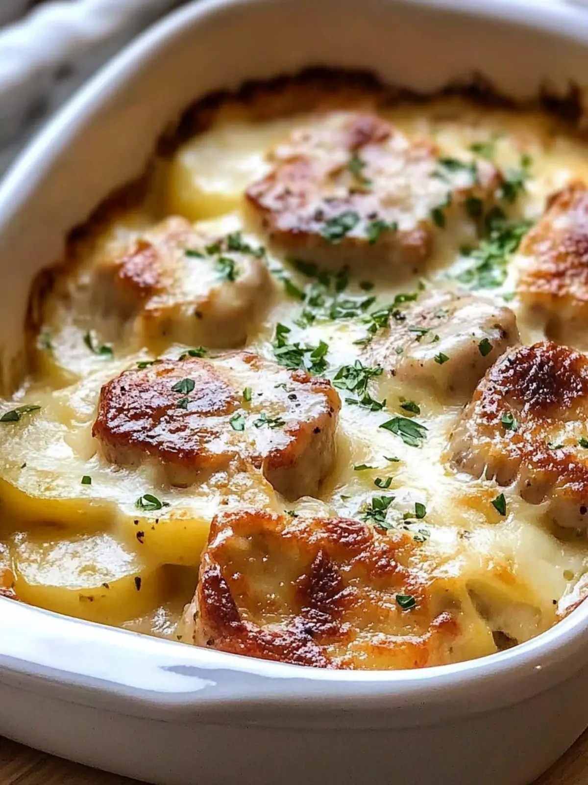Smothered Pork Chop Scalloped Potato Casserole
