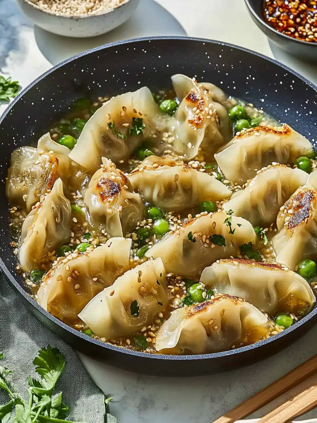 One Pan Dumpling Dinner
