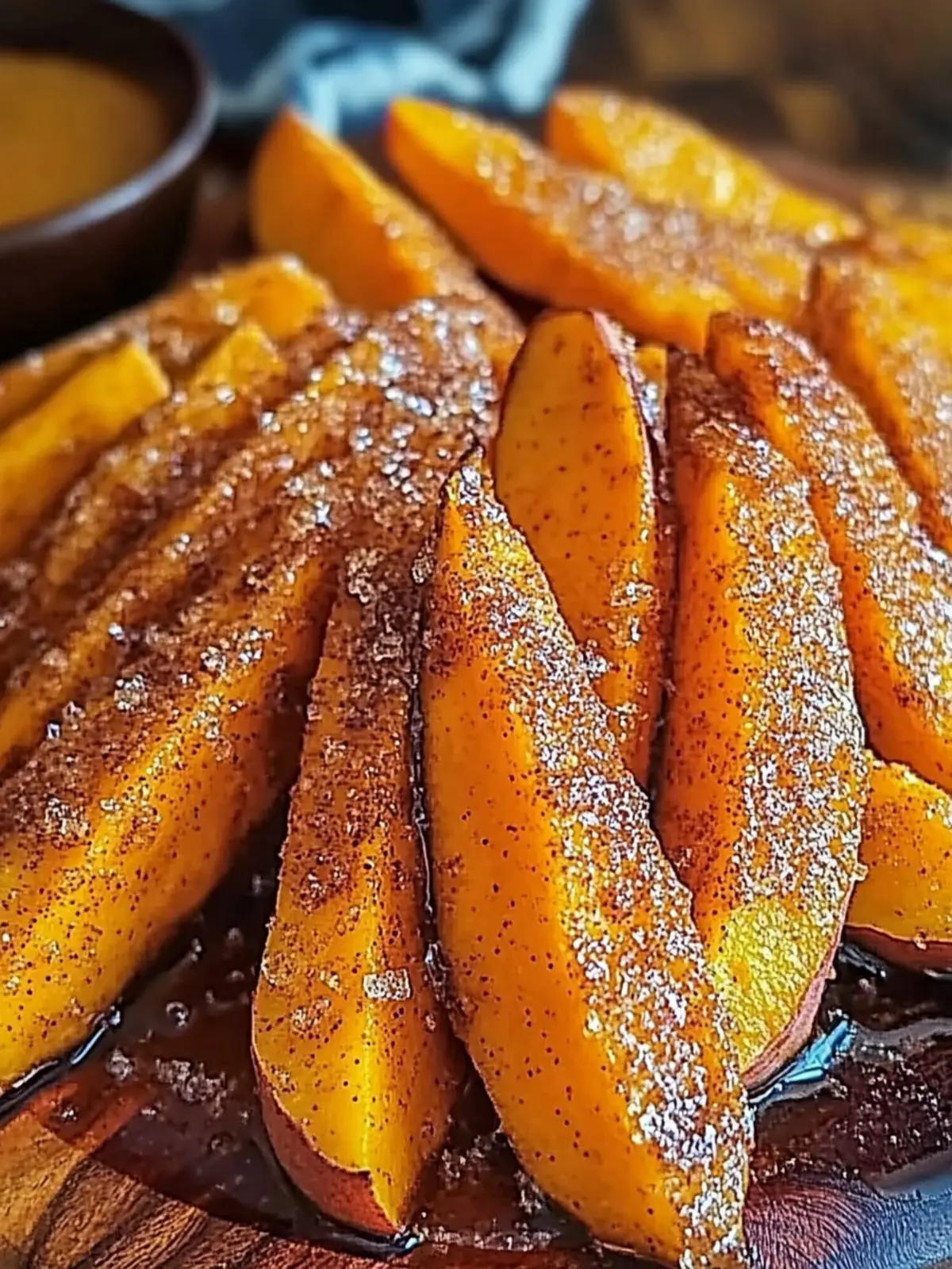 Cinnamon Sugar Sweet Potato Wedges