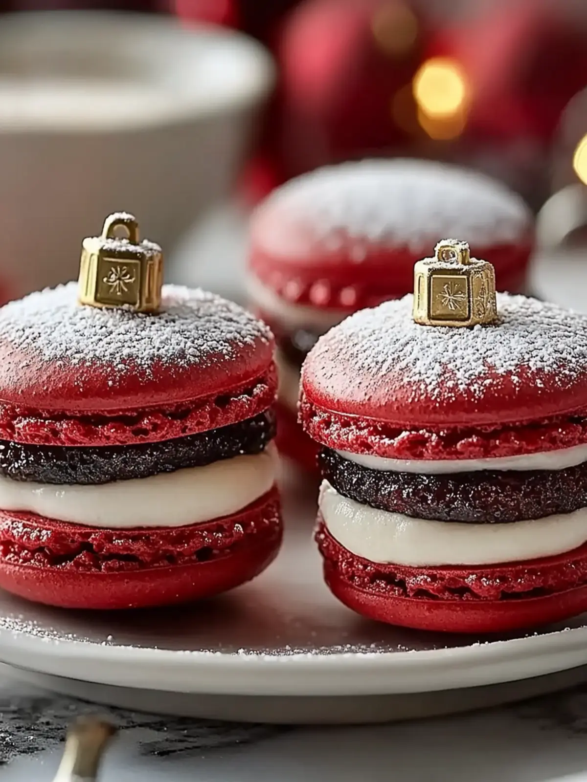 Santa Belt Christmas Macarons: A Festive Treat Delight 3 Santa Belt Christmas Macarons