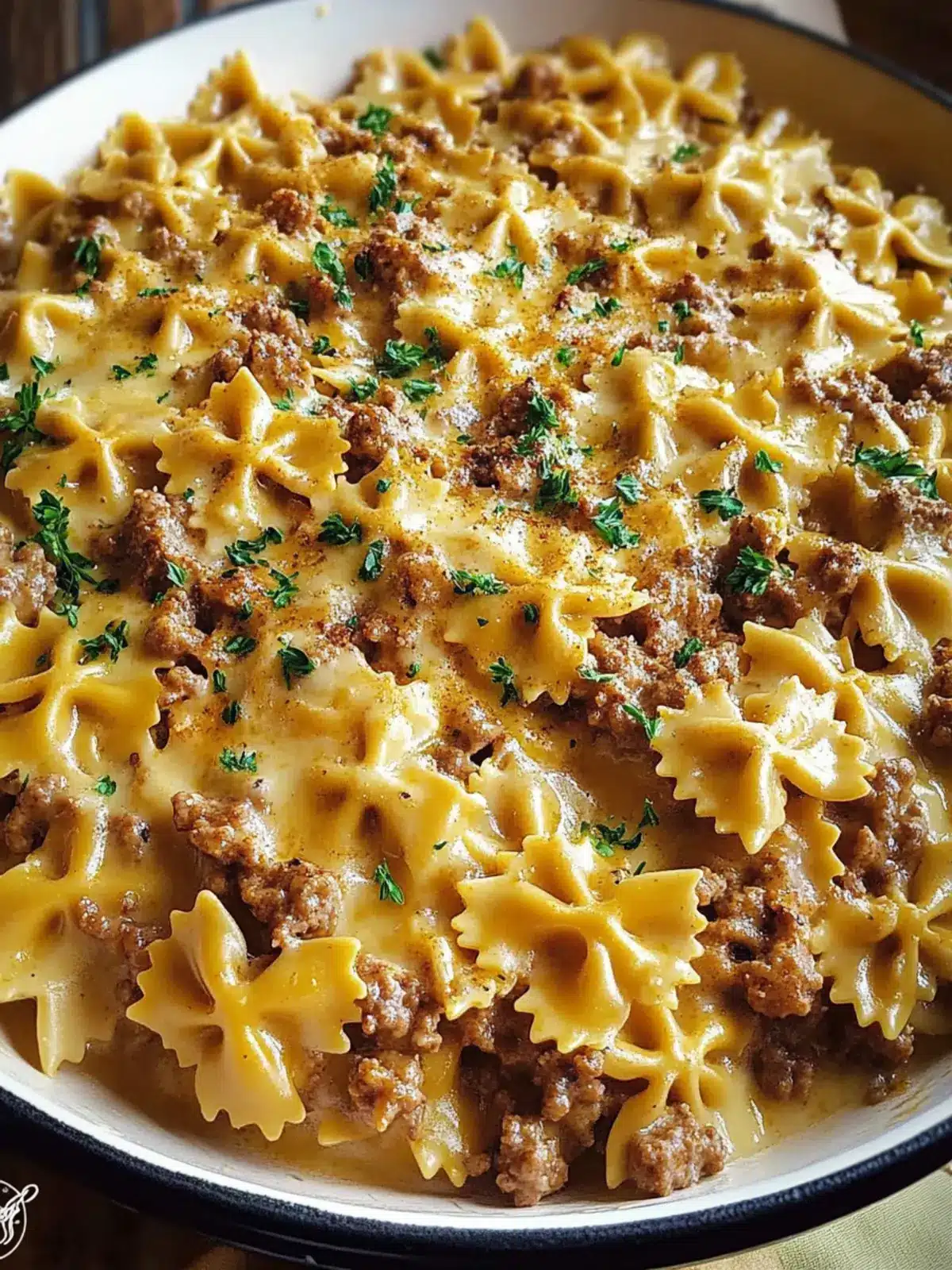 Cajun Cream Cheese Alfredo Bowties with Spiced Ground Beef Bliss 3 Cajun Cream Cheese Alfredo Bowties with Spiced Ground Beef