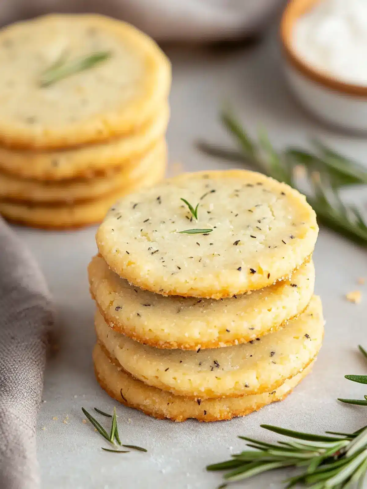 Savory Rosemary Shortbread Cookies for Gourmet Snacking Bliss 2 Rosemary Shortbread Cookies