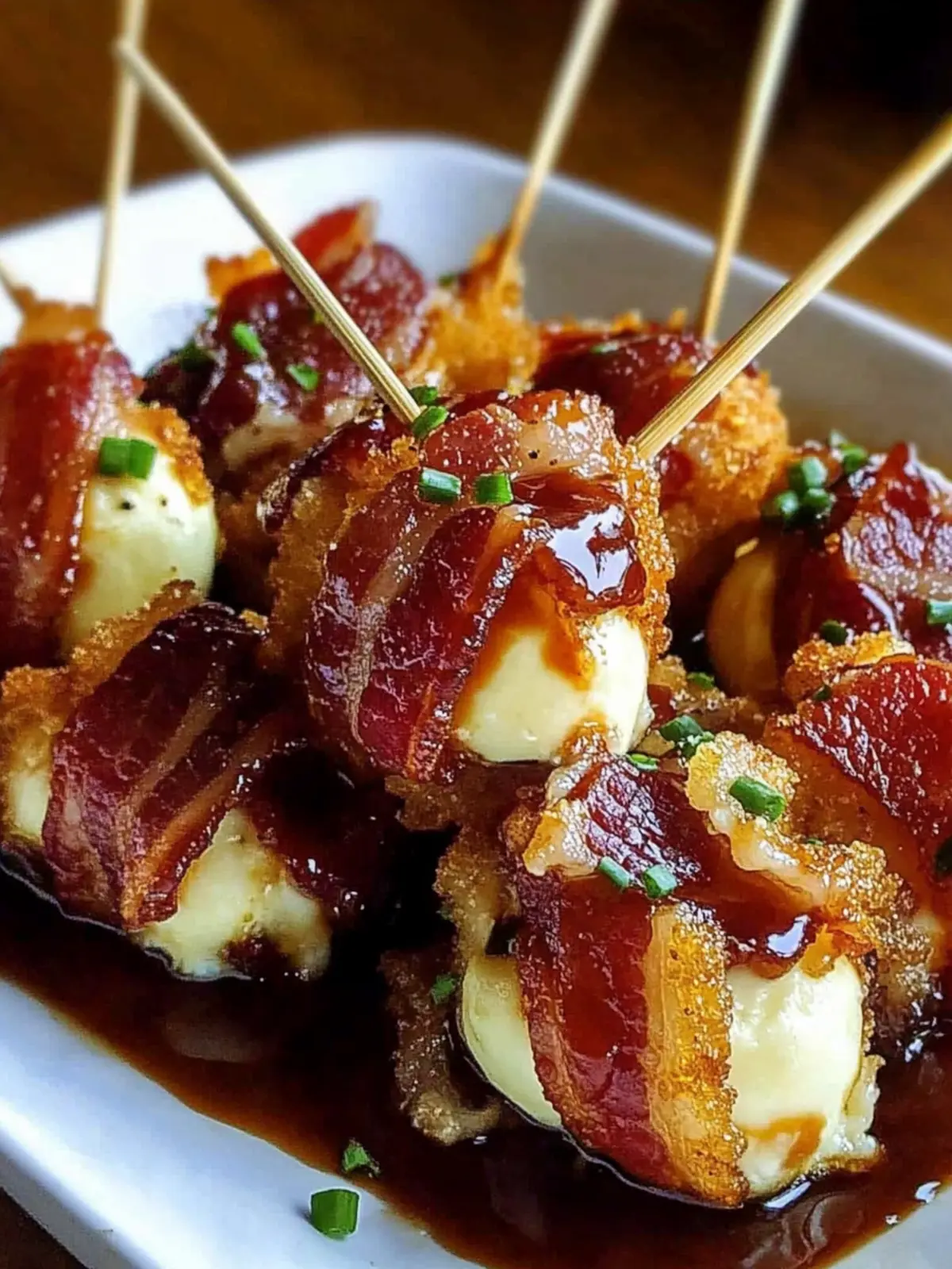 Crispy Bacon Mozzarella Poppers