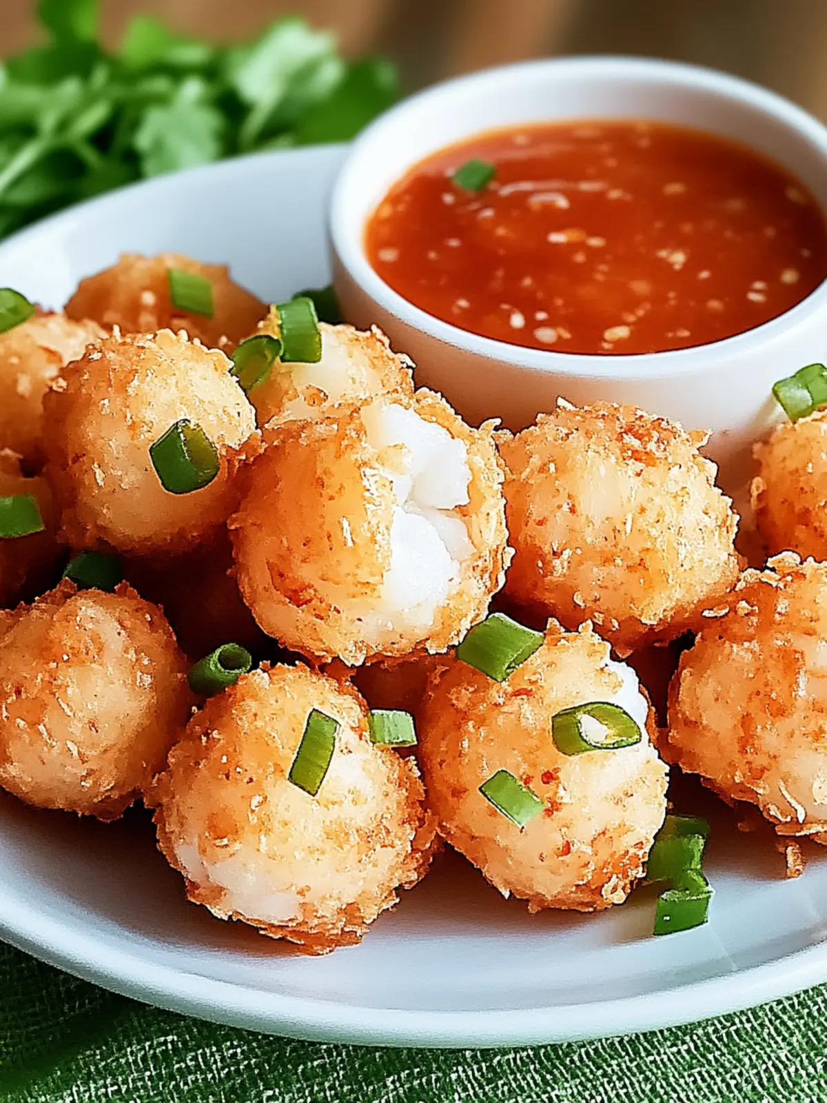 Crispy Shrimp Balls with Sweet Chili Sauce