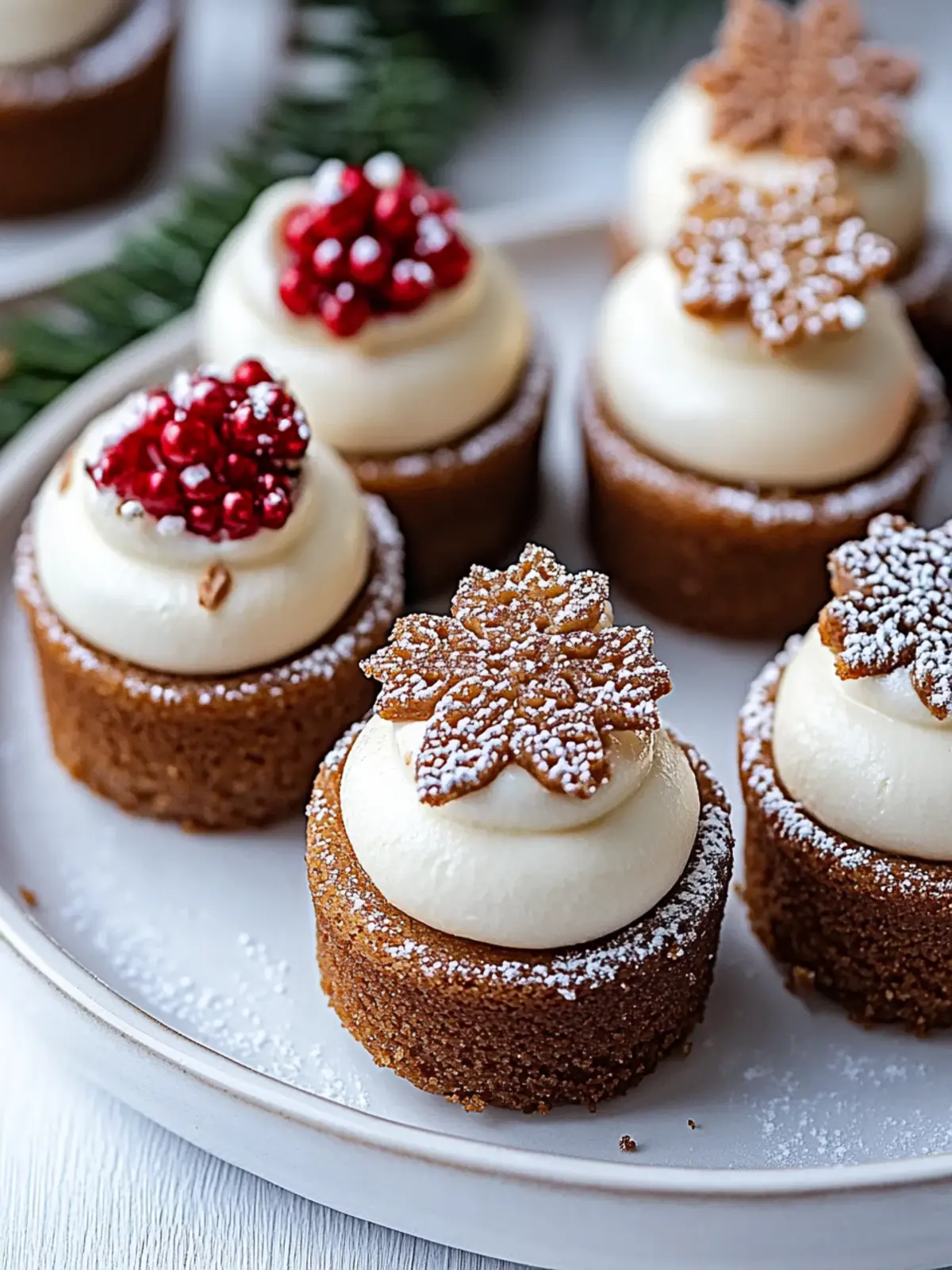 Gingerbread Mini Cheesecakes