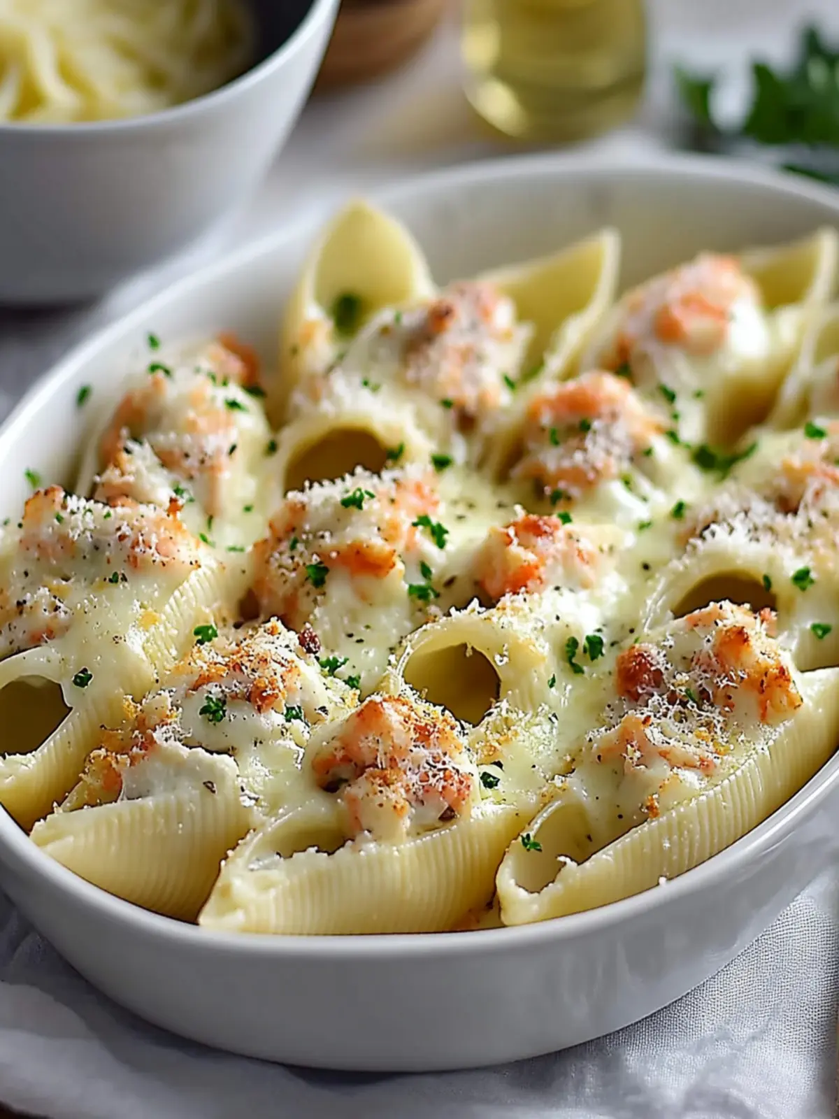 Creamy Seafood Stuffed Shells Recipe