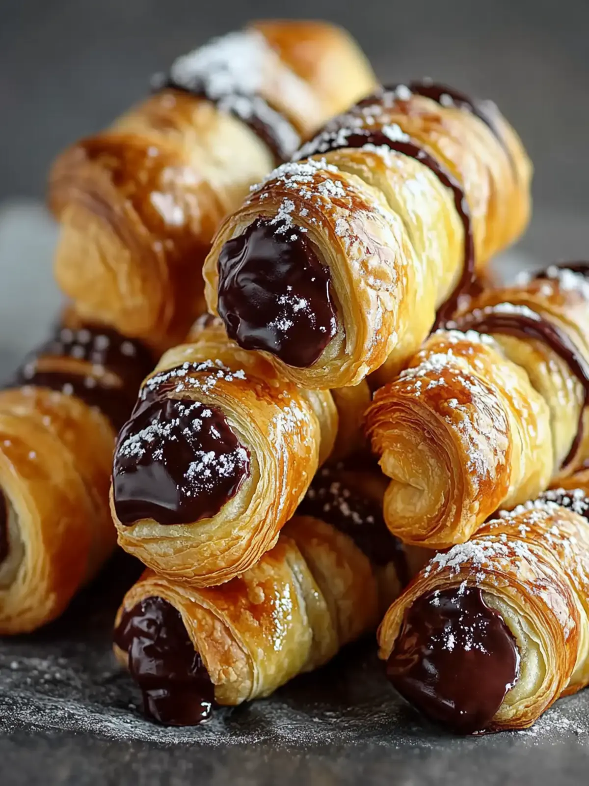 Triple Chocolate Puff Pastry Twists