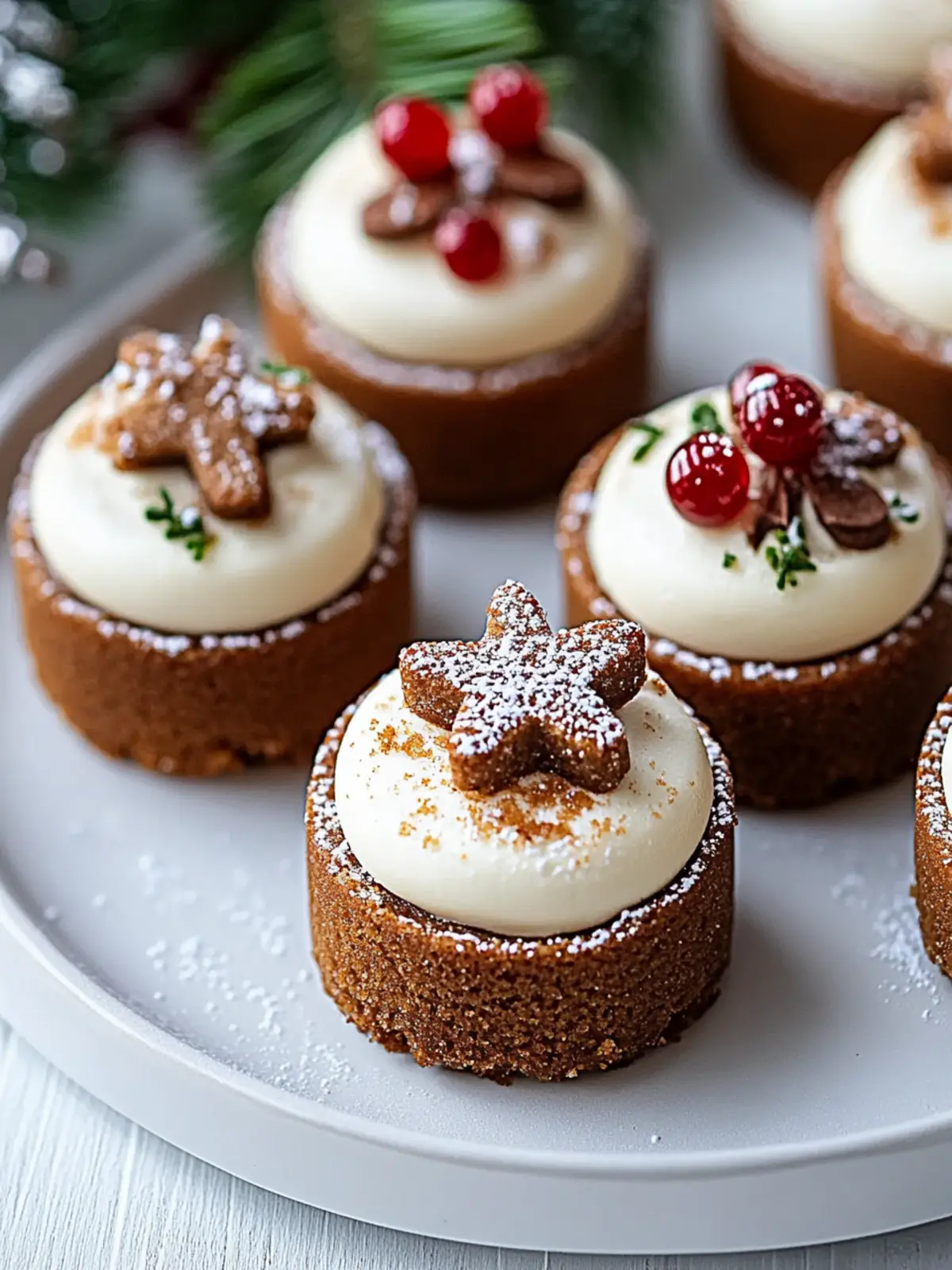 Gingerbread Mini Cheesecakes