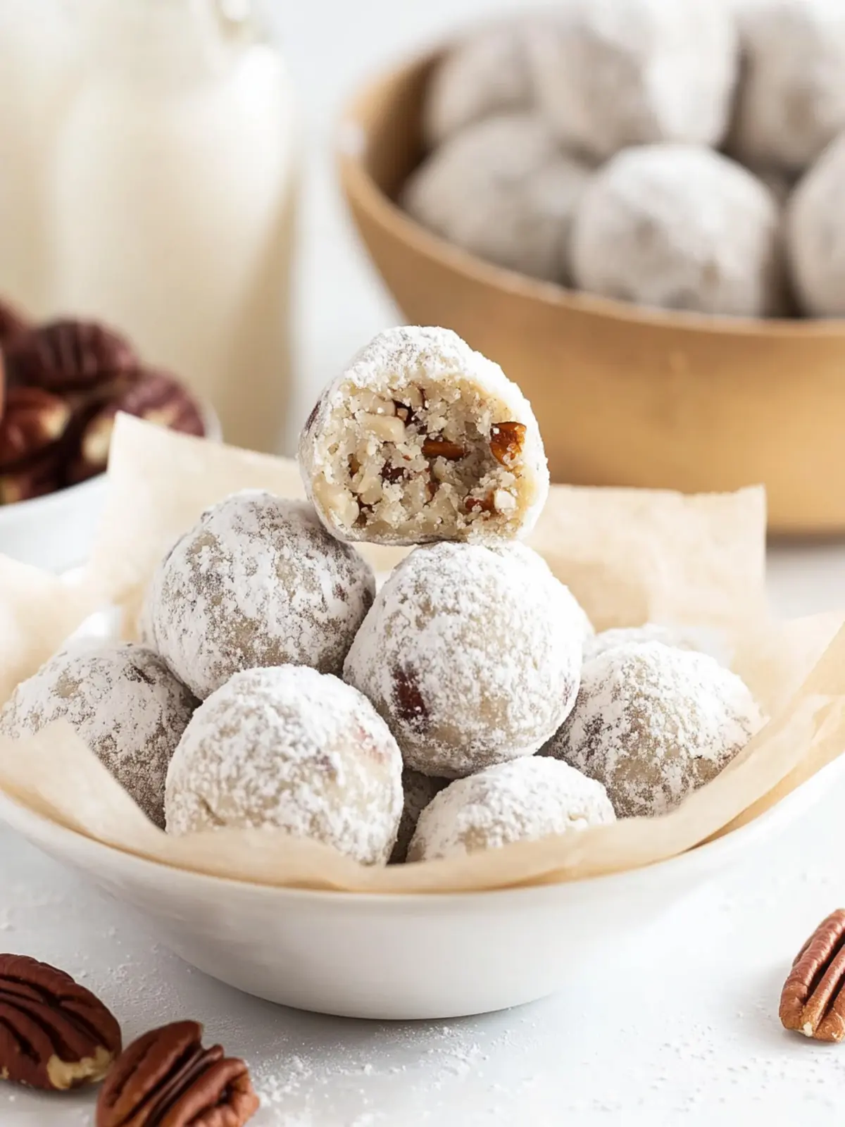 Buttery Pecan Snowballs: Melt-in-Your-Mouth Delight 3 Buttery Pecan Snowballs