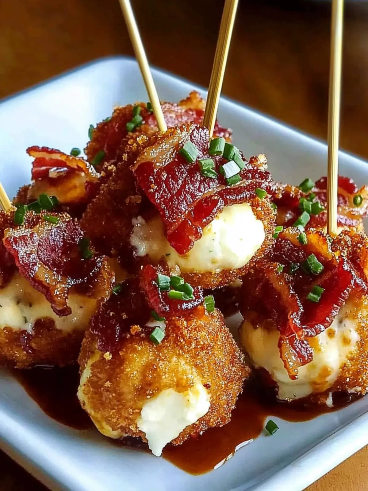 Crispy Bacon Mozzarella Poppers