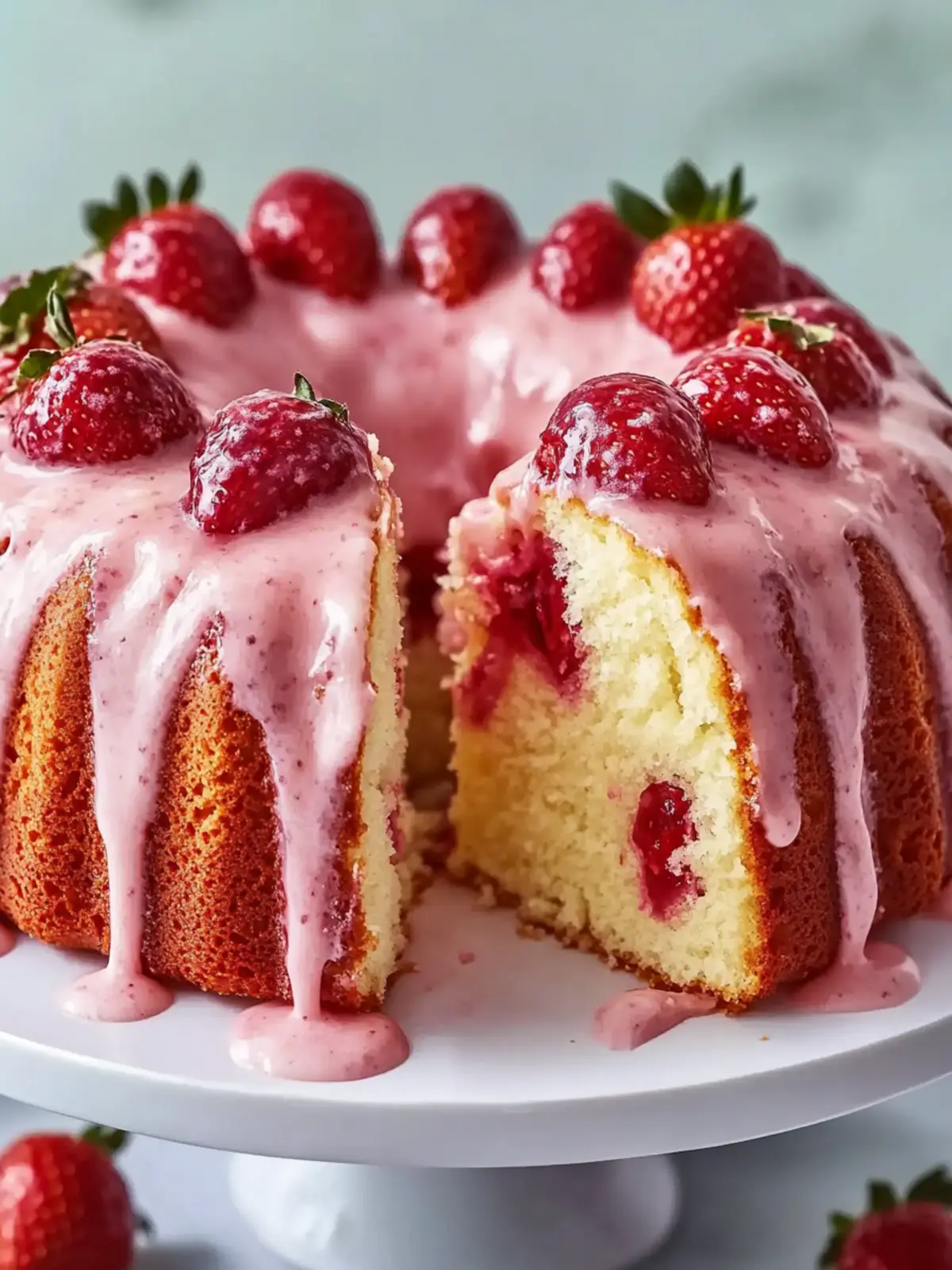Sweet Strawberry Pound Cake: A Slice of Spring Bliss 4 Sweet Strawberry Pound Cake