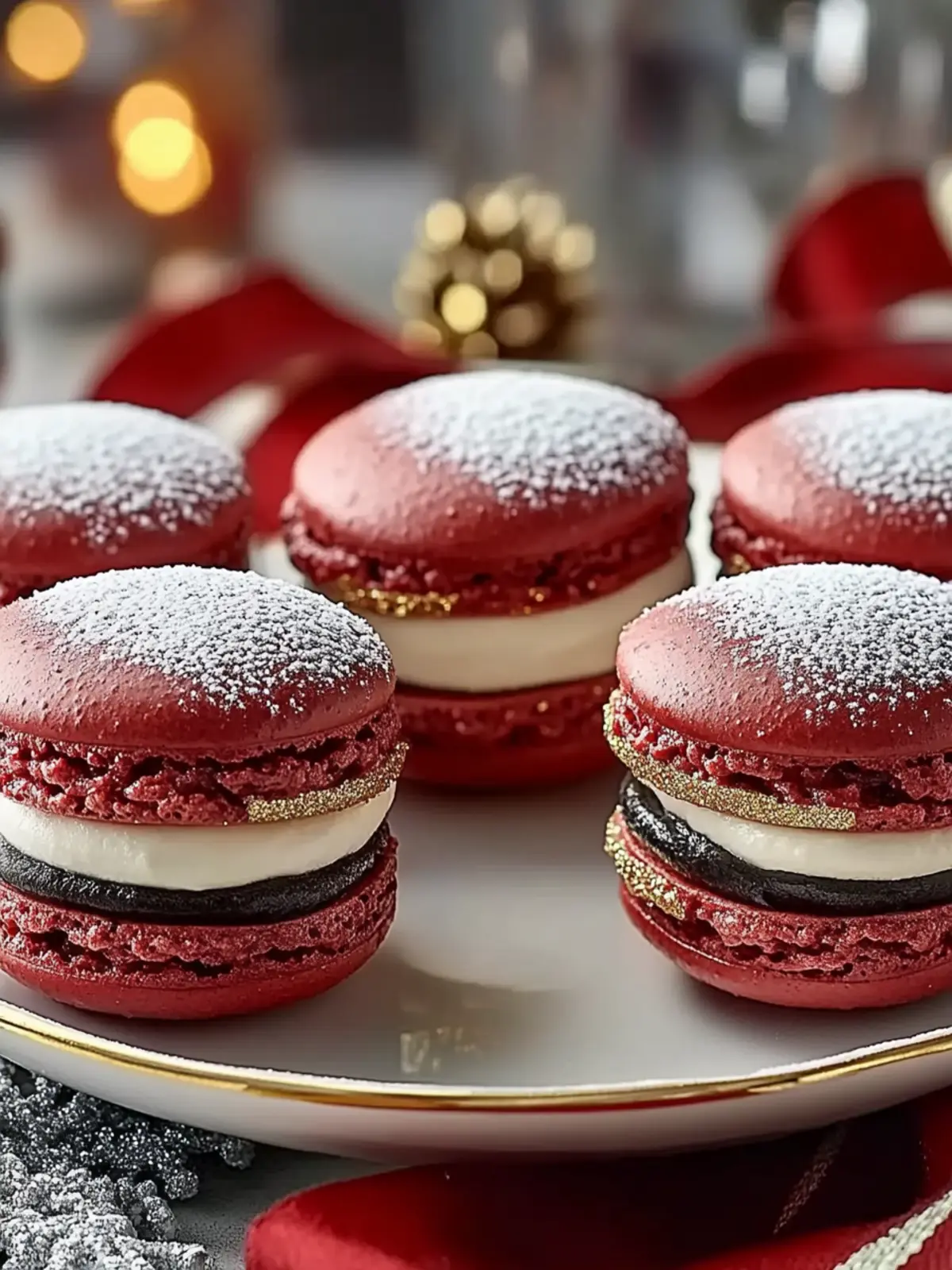 Santa Belt Christmas Macarons: A Festive Treat Delight 5 Santa Belt Christmas Macarons