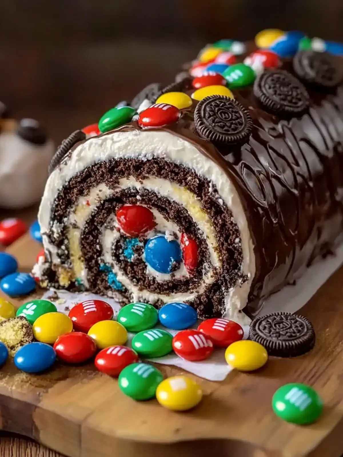 M&M's Ferrero Oreo Cake Roll Recipe You'll Adore Every Bite 3 M&M’s Ferrero Oreo Cake Roll Recipe
