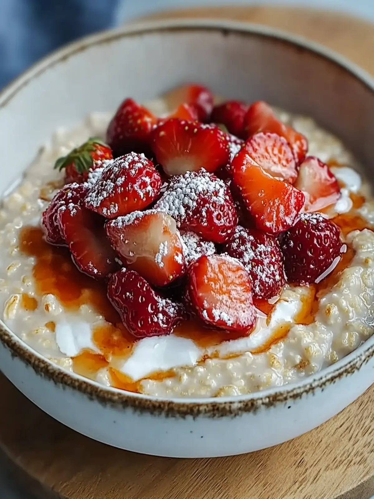 Strawberries and Cream Porridge Recipe