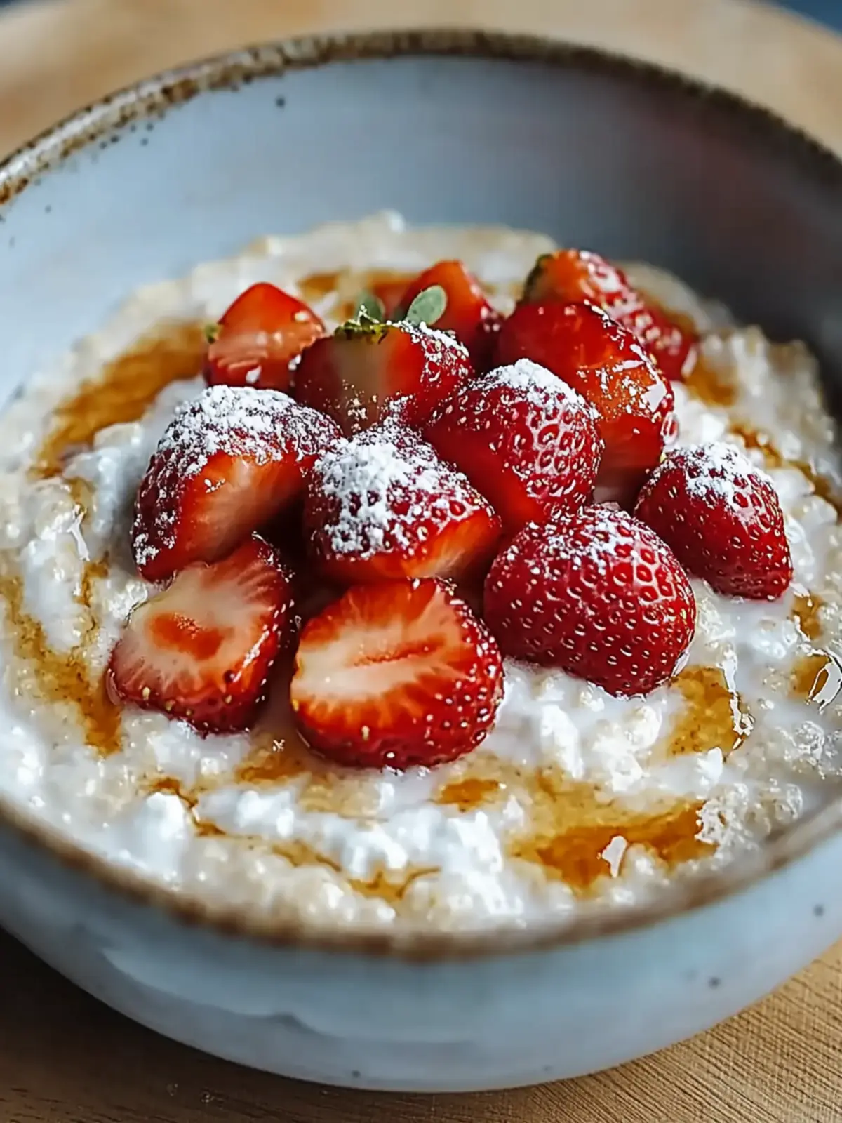Strawberries and Cream Porridge Recipe