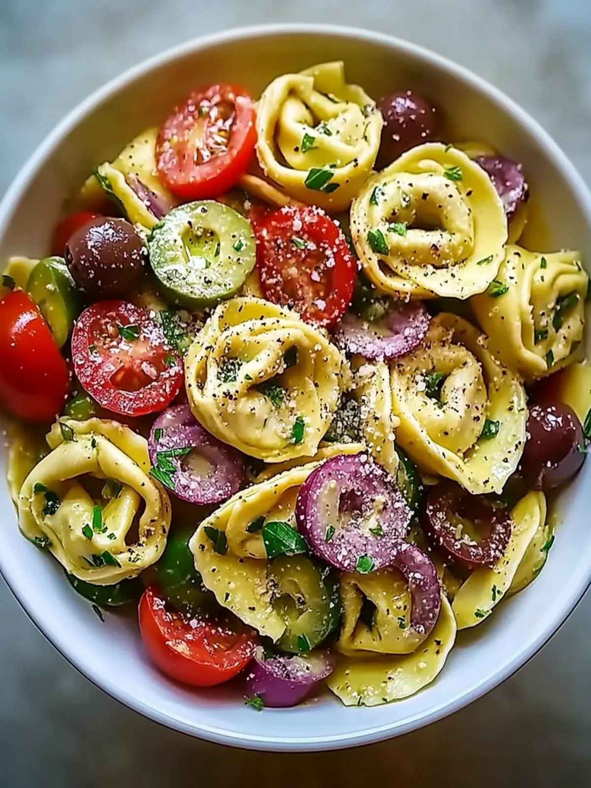 Mediterranean Tortellini Salad with Artichokes & Olives Delight 2 Mediterranean Tortellini Salad with Artichokes & Olives Recipe