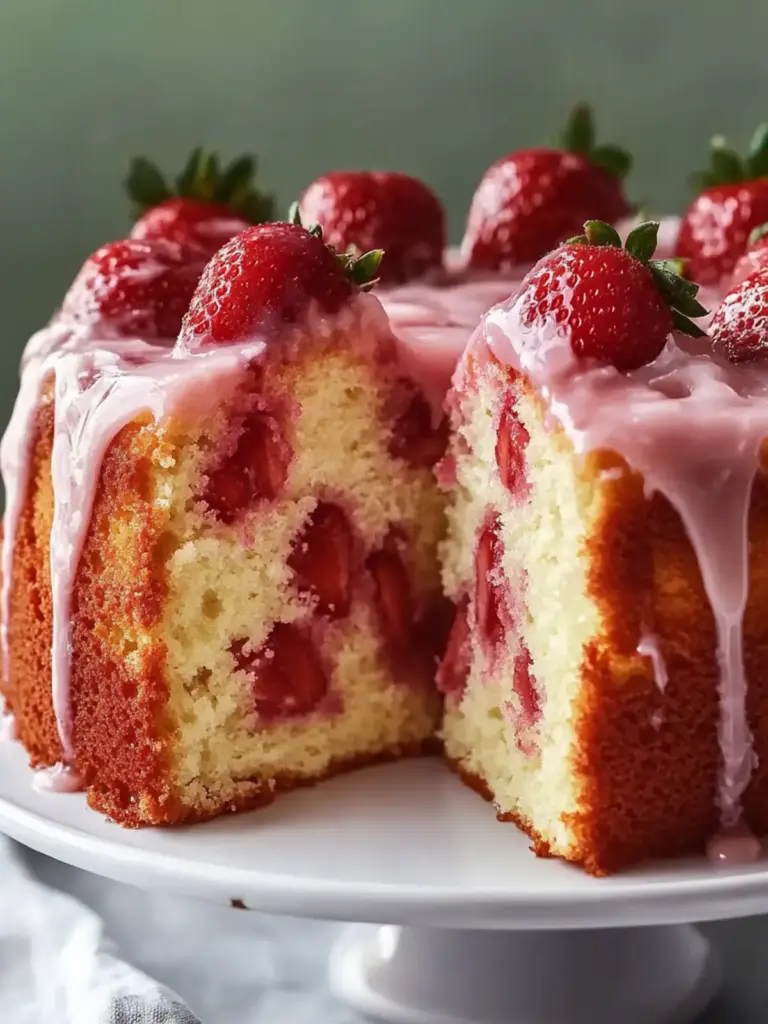 Sweet Strawberry Pound Cake