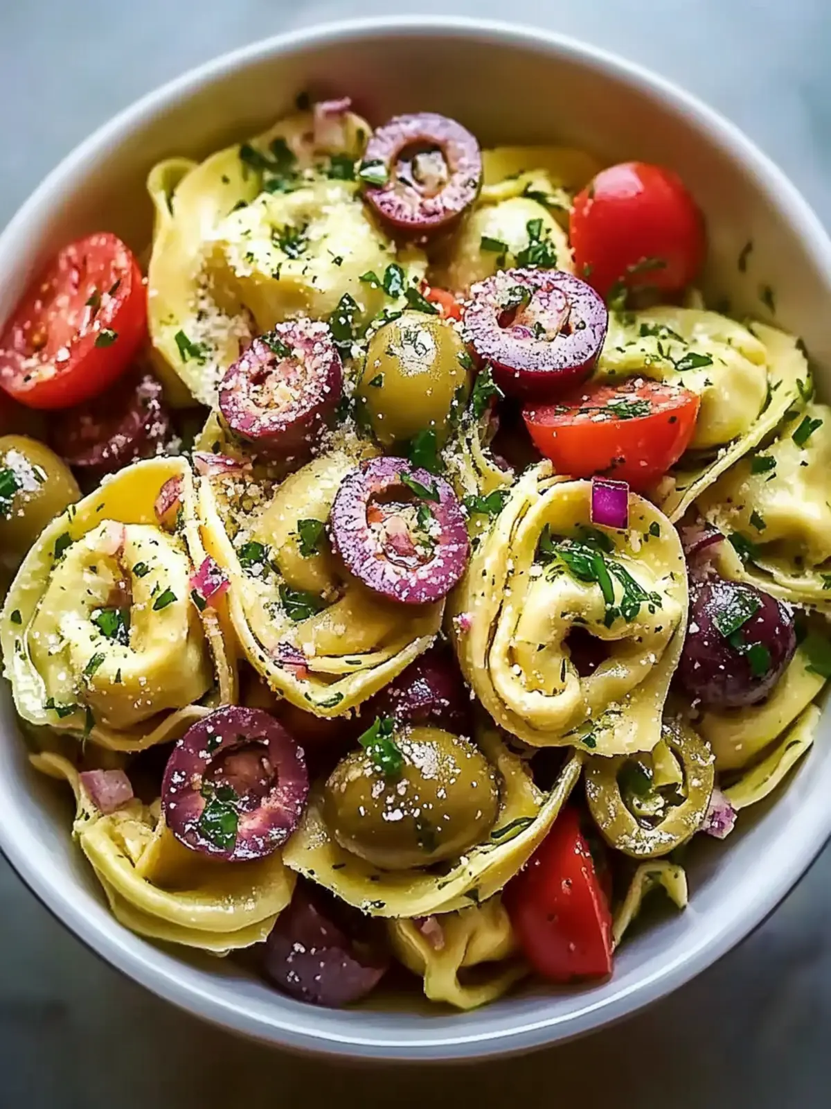 Mediterranean Tortellini Salad with Artichokes & Olives Delight 5 Mediterranean Tortellini Salad with Artichokes & Olives Recipe